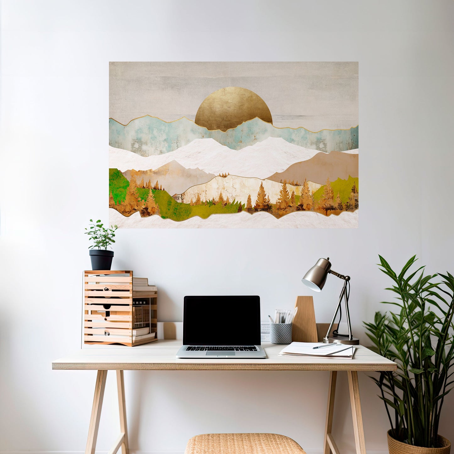 Poster orizzontale staccabile e attaccabile GOLDEN WINTER