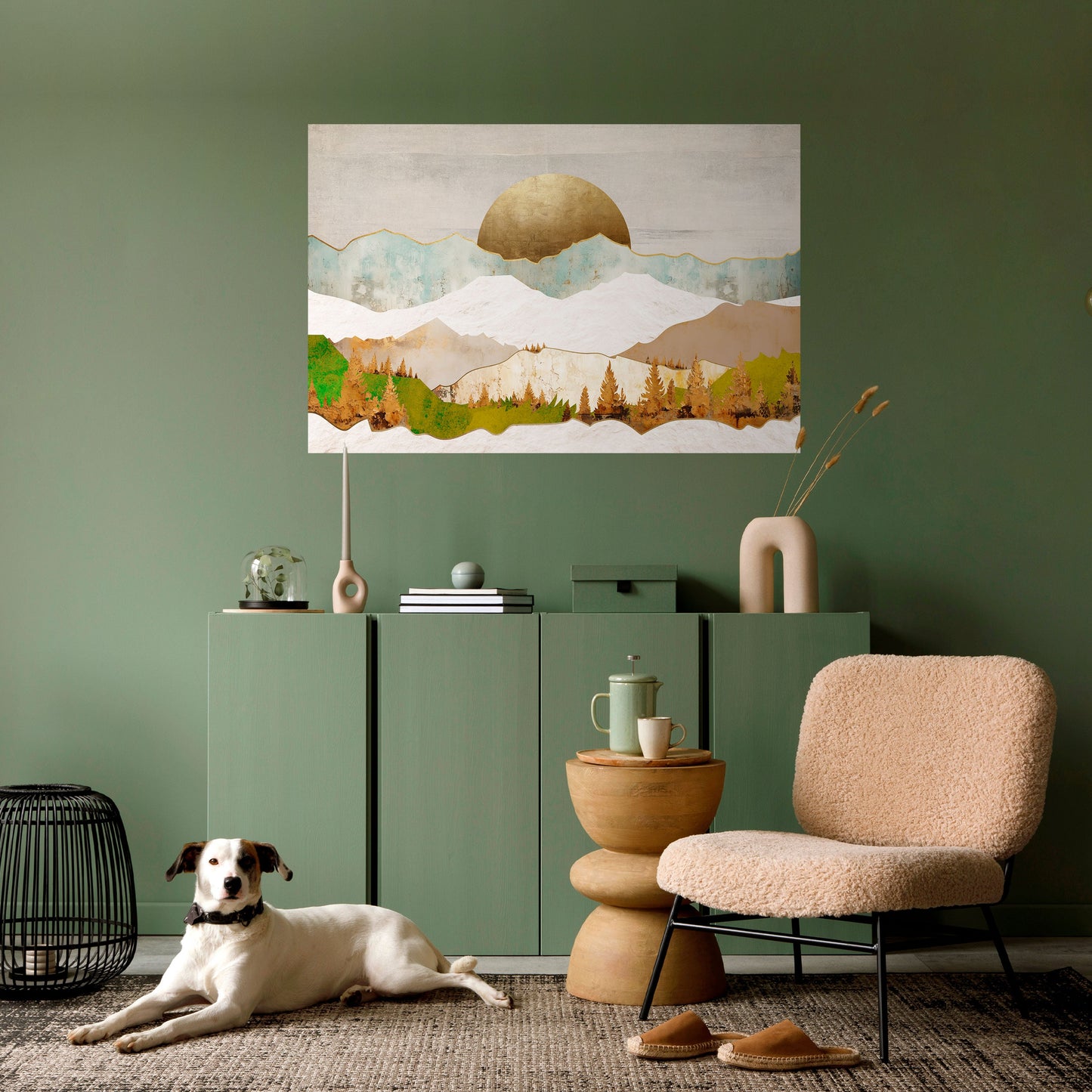 Poster orizzontale staccabile e attaccabile GOLDEN WINTER