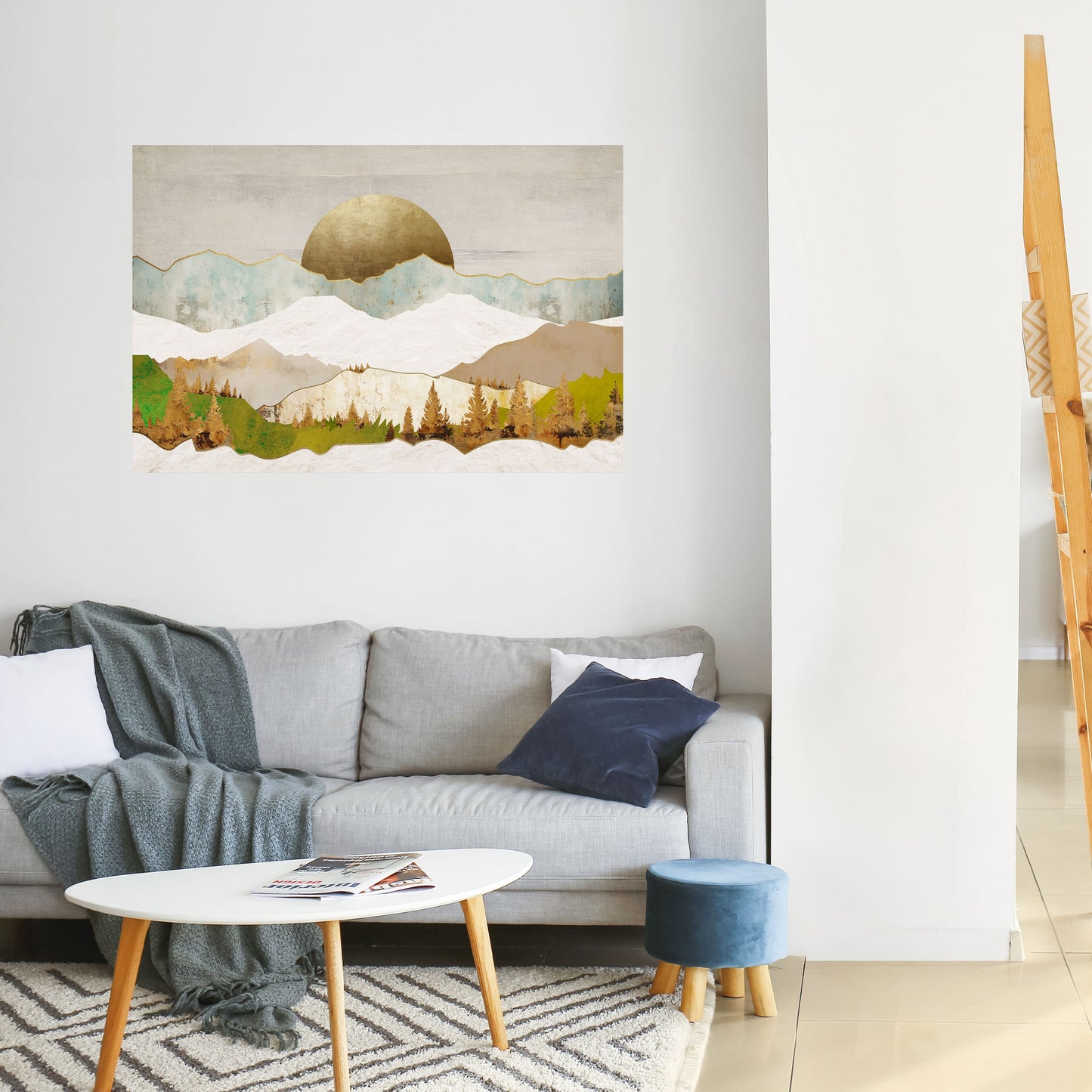 Poster orizzontale staccabile e attaccabile GOLDEN WINTER