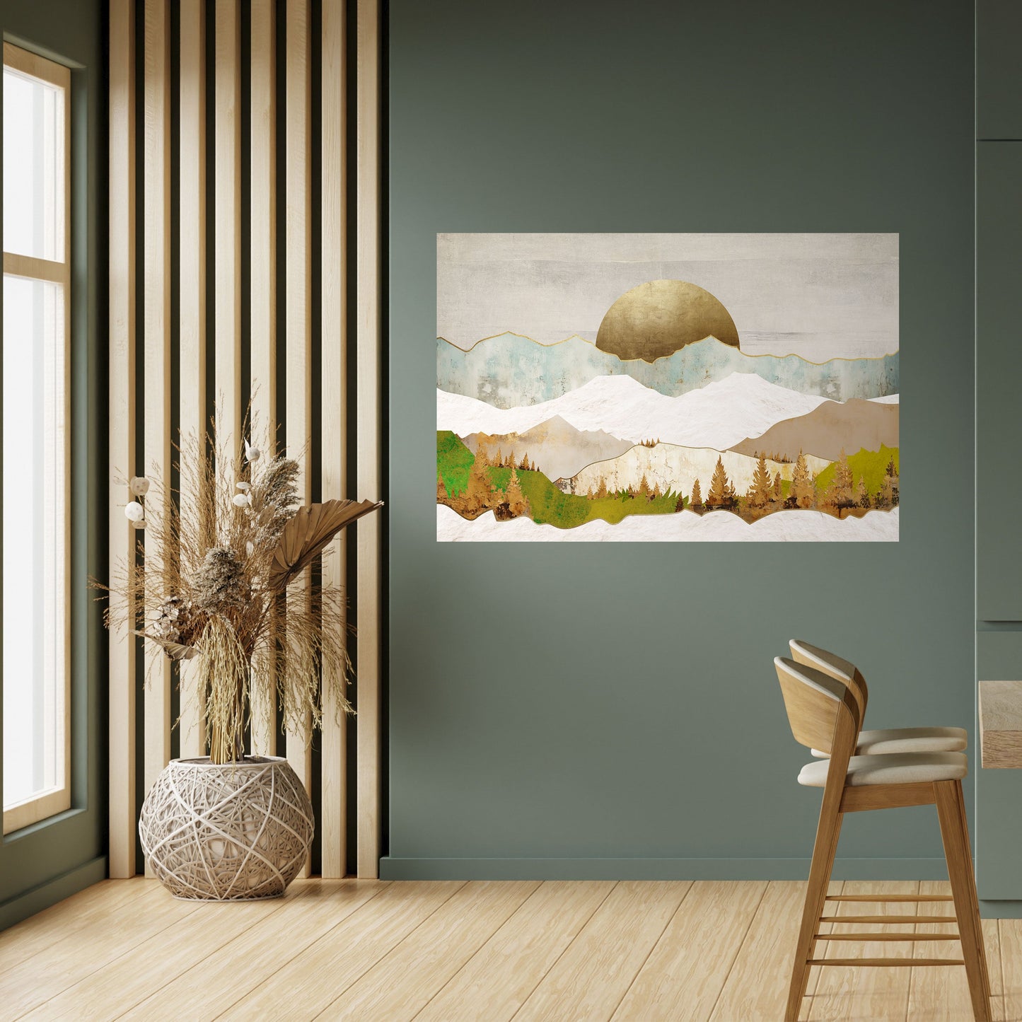Poster orizzontale staccabile e attaccabile GOLDEN WINTER