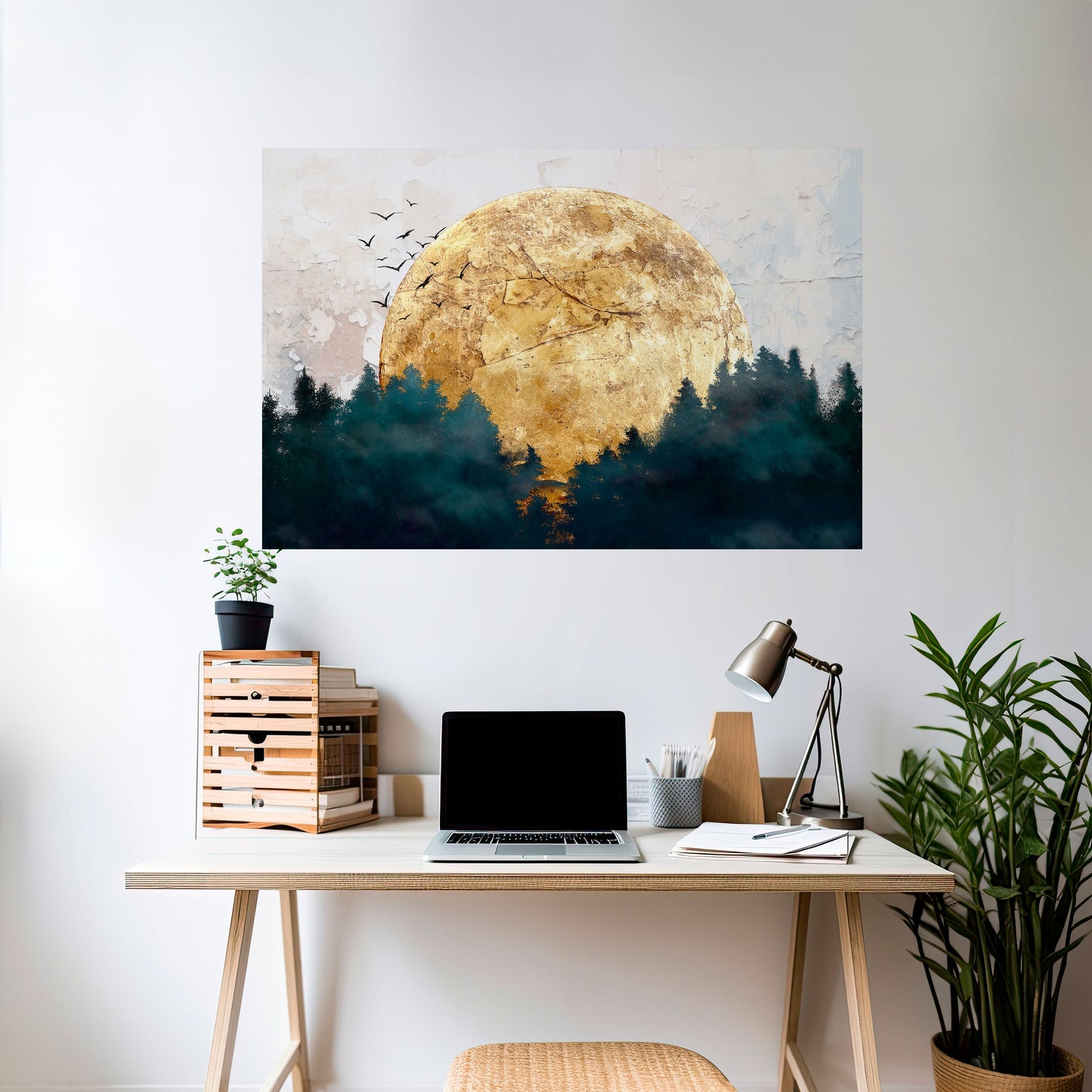 Poster orizzontale staccabile e attaccabile LUNA NASCENTE