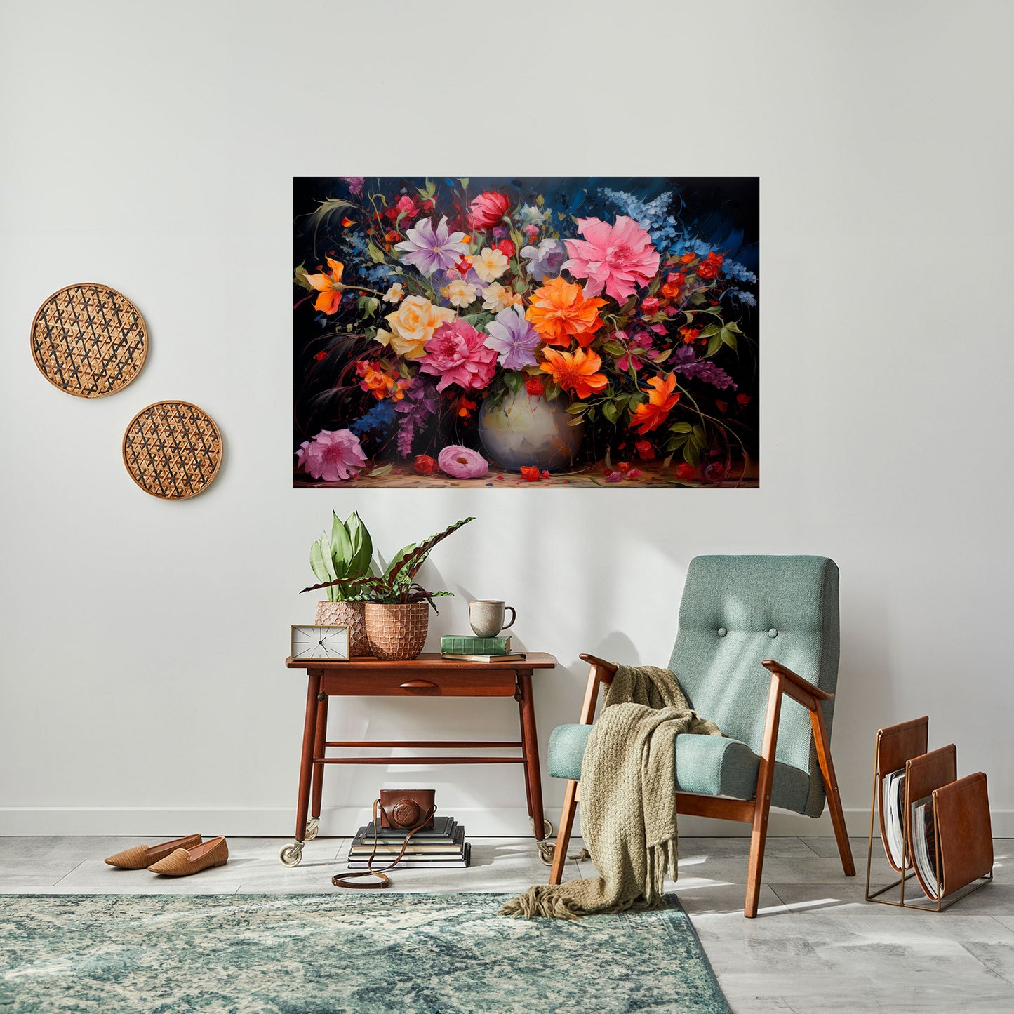 Poster orizzontale staccabile e attaccabile "EUPHORIC BOUQUET"