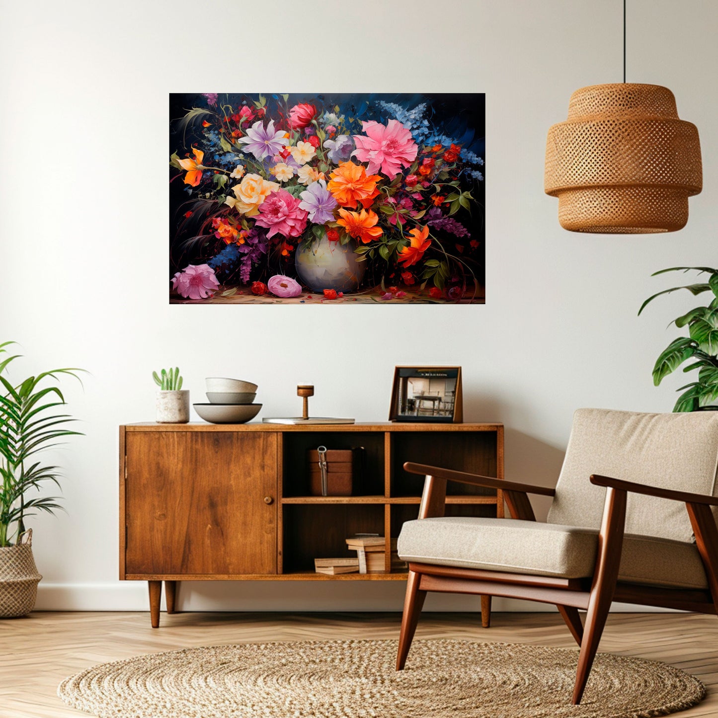 Poster orizzontale staccabile e attaccabile "EUPHORIC BOUQUET"