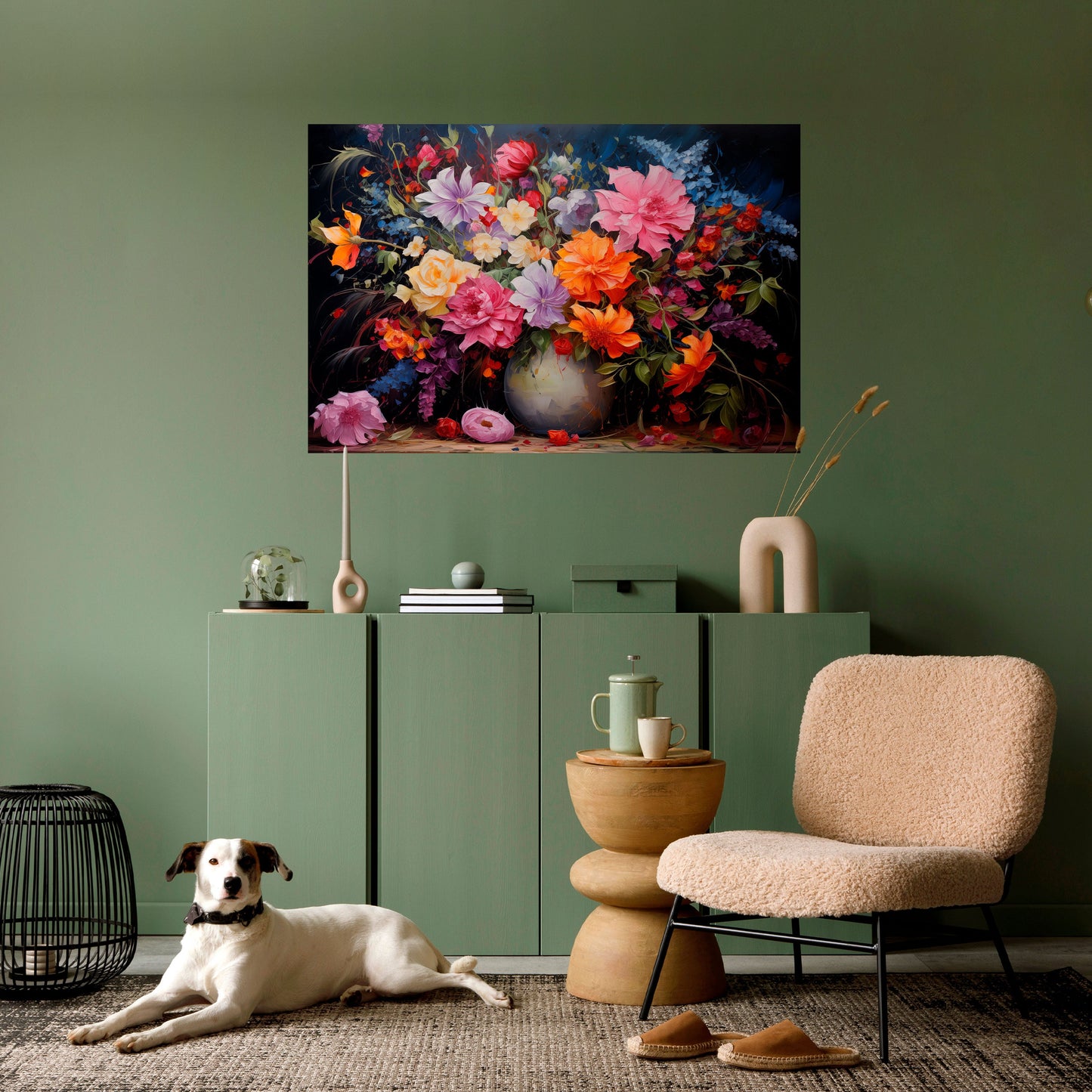 Poster orizzontale staccabile e attaccabile "EUPHORIC BOUQUET"