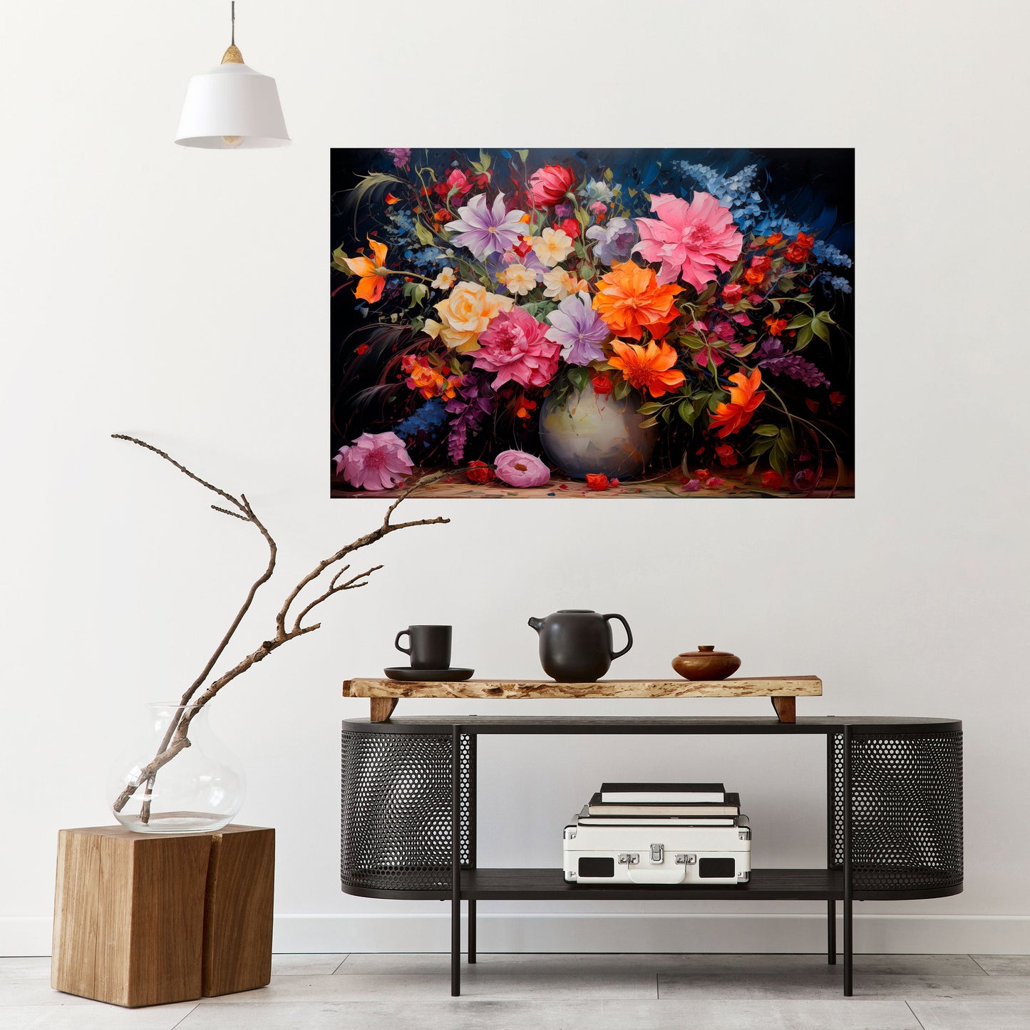 Poster orizzontale staccabile e attaccabile "EUPHORIC BOUQUET"