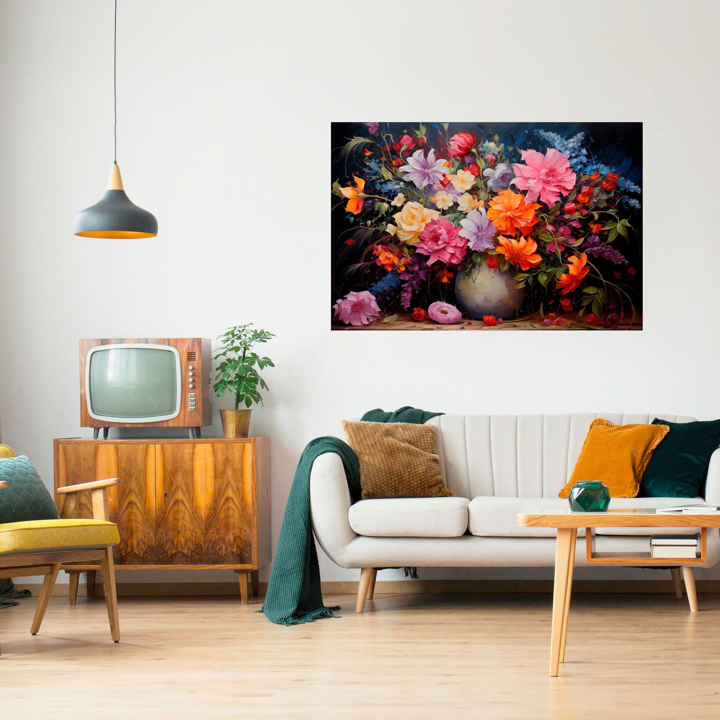 Poster orizzontale staccabile e attaccabile "EUPHORIC BOUQUET"