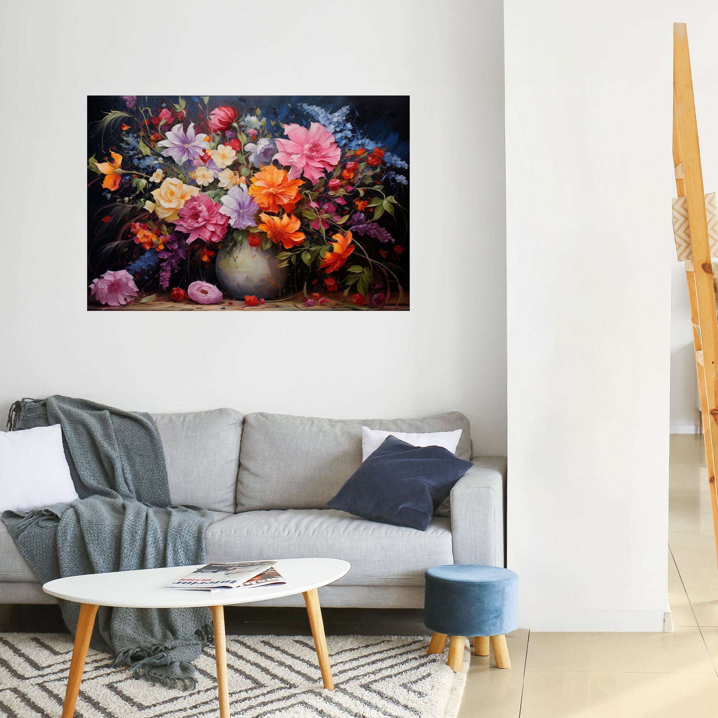 Poster orizzontale staccabile e attaccabile "EUPHORIC BOUQUET"