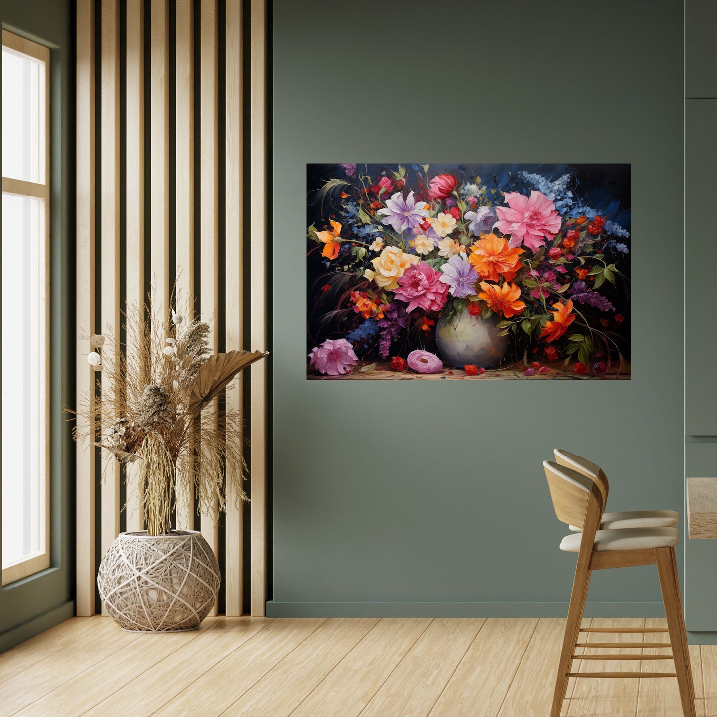 Poster orizzontale staccabile e attaccabile "EUPHORIC BOUQUET"