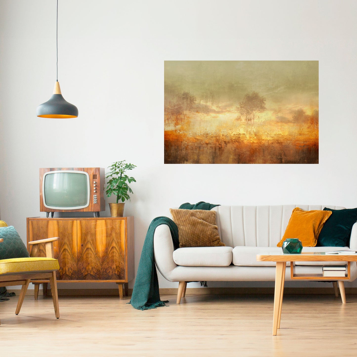 Poster orizzontale staccabile e attaccabile AMBER DREAMSCAPE