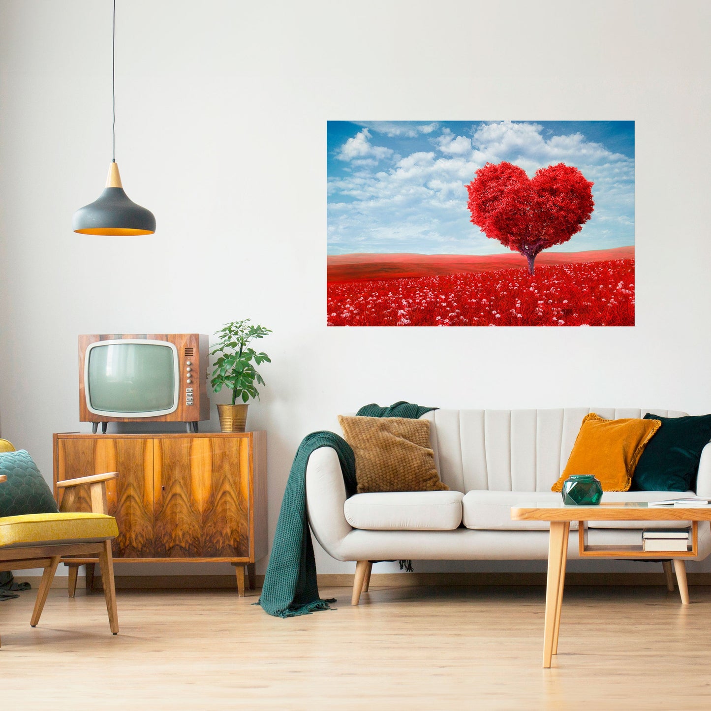 Poster orizzontale staccabile e attaccabile LOVE'S EMBRACE