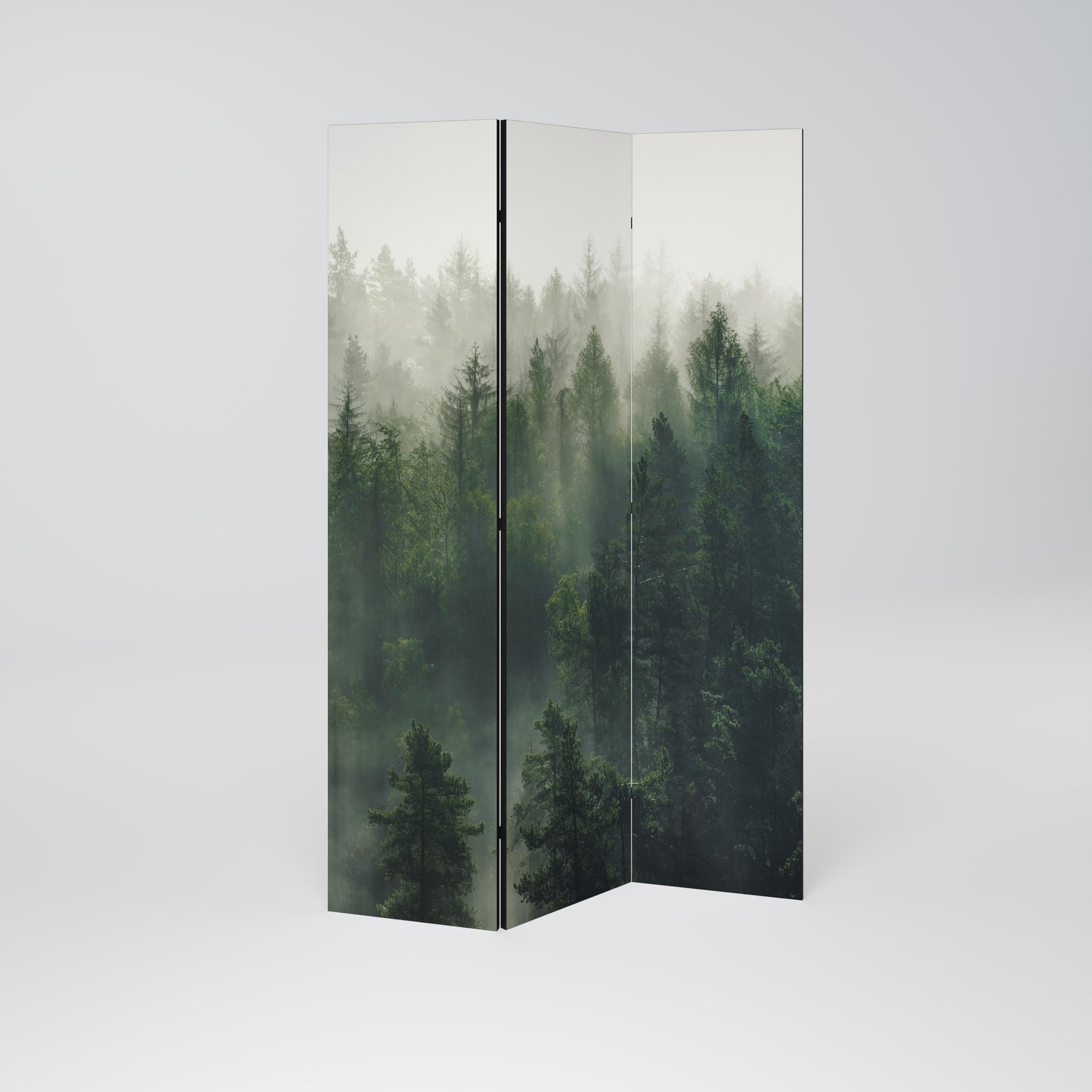 MISTY FOREST Divisorio decorativo per ambienti a 3 pannelli