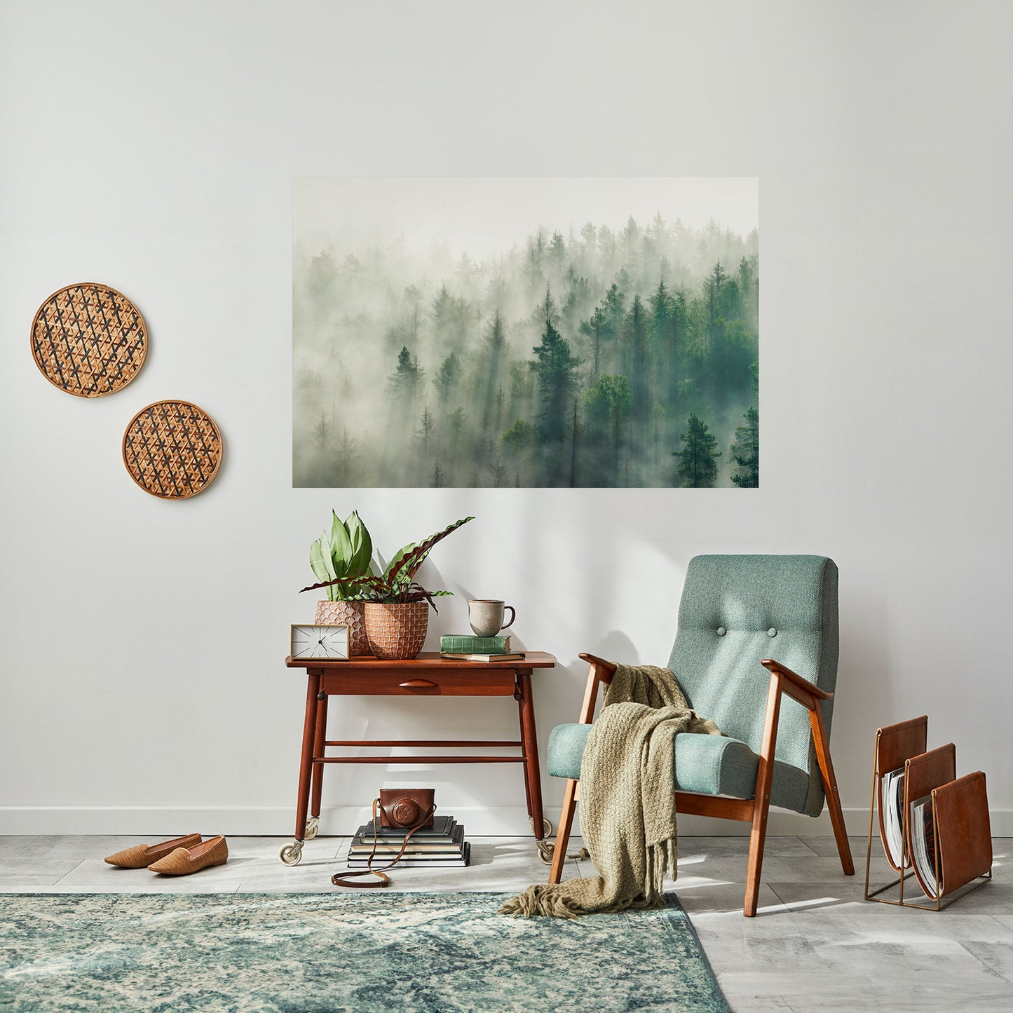 Poster orizzontale stacca e attacca MISTY FOREST