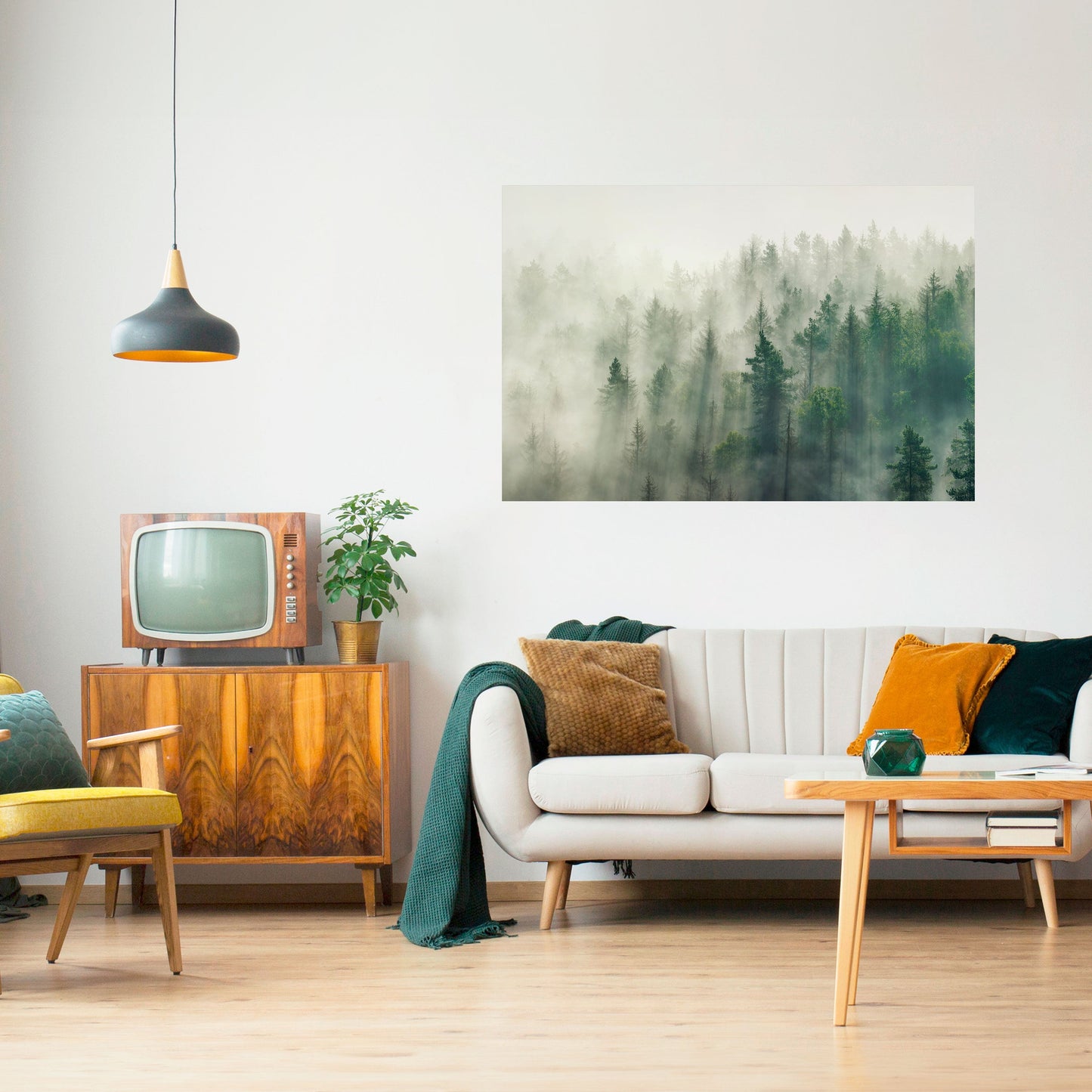 Poster orizzontale stacca e attacca MISTY FOREST