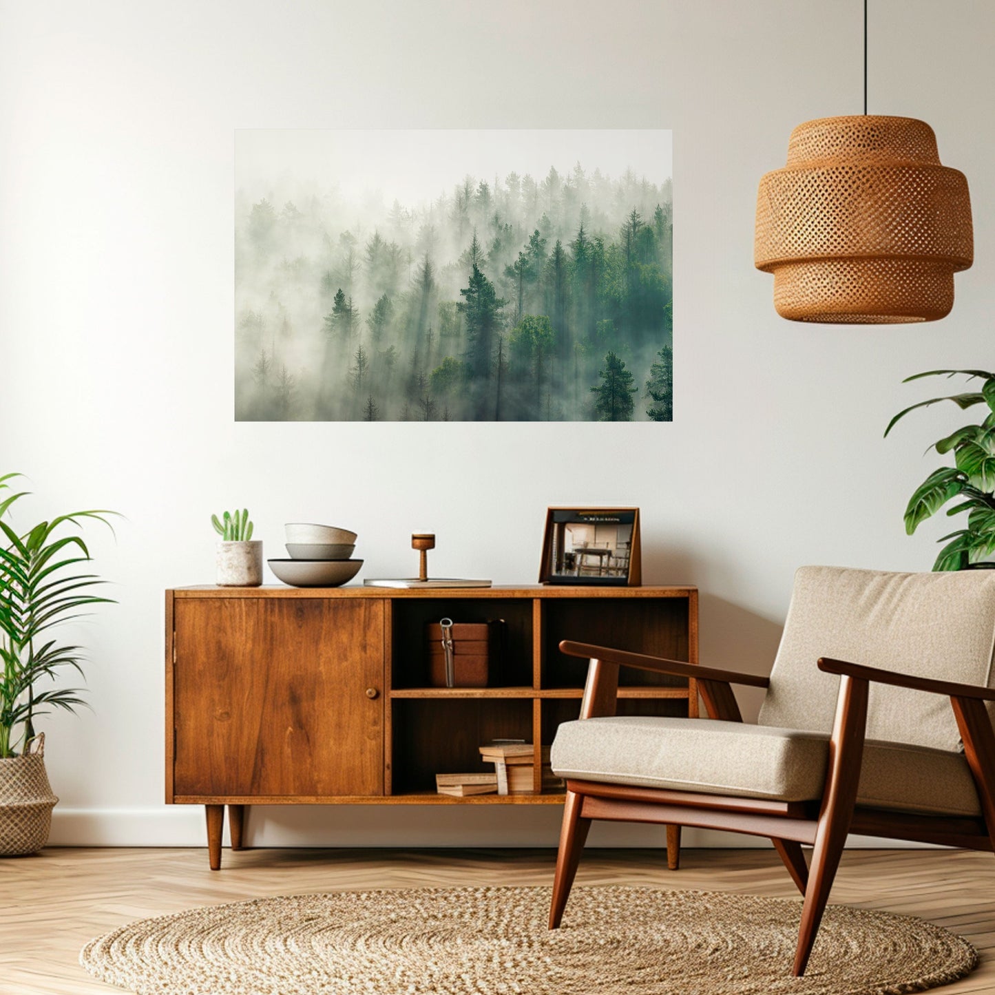 Poster orizzontale stacca e attacca MISTY FOREST