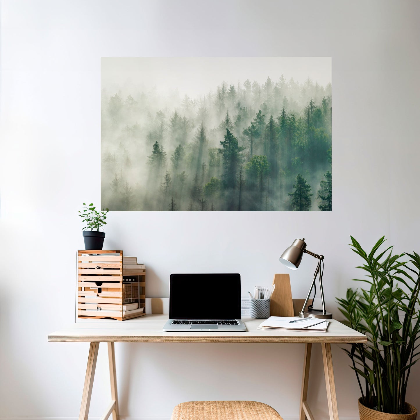 Poster orizzontale stacca e attacca MISTY FOREST