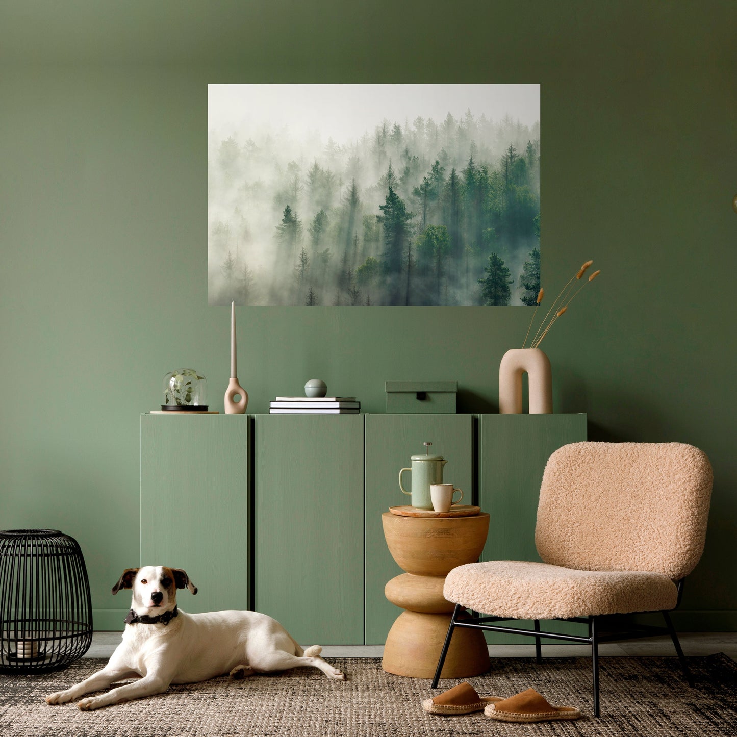 Poster orizzontale stacca e attacca MISTY FOREST
