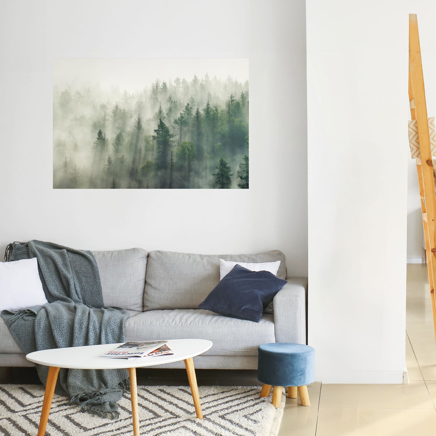 Poster orizzontale stacca e attacca MISTY FOREST