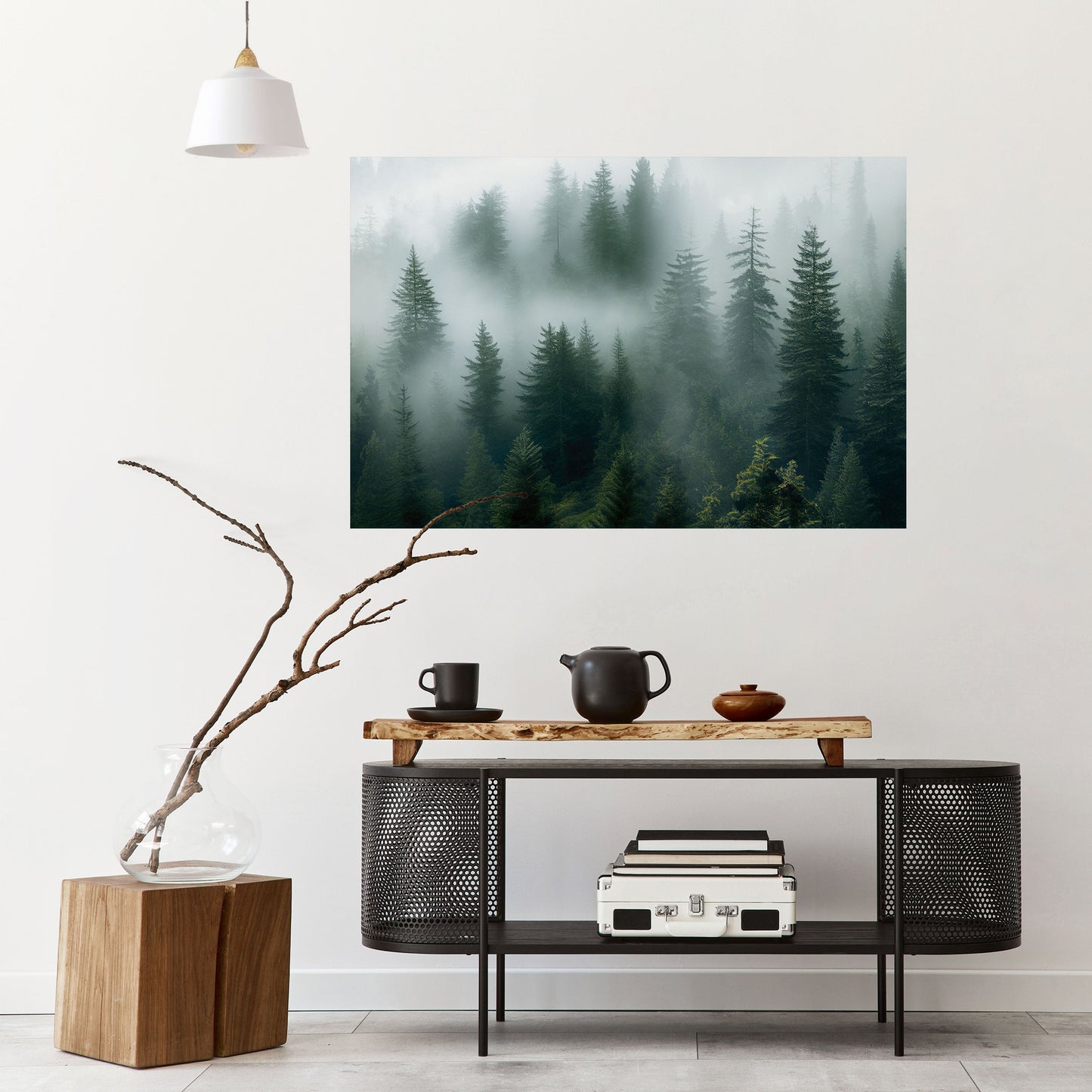 Poster orizzontale staccabile e attaccabile FOGGY CREST