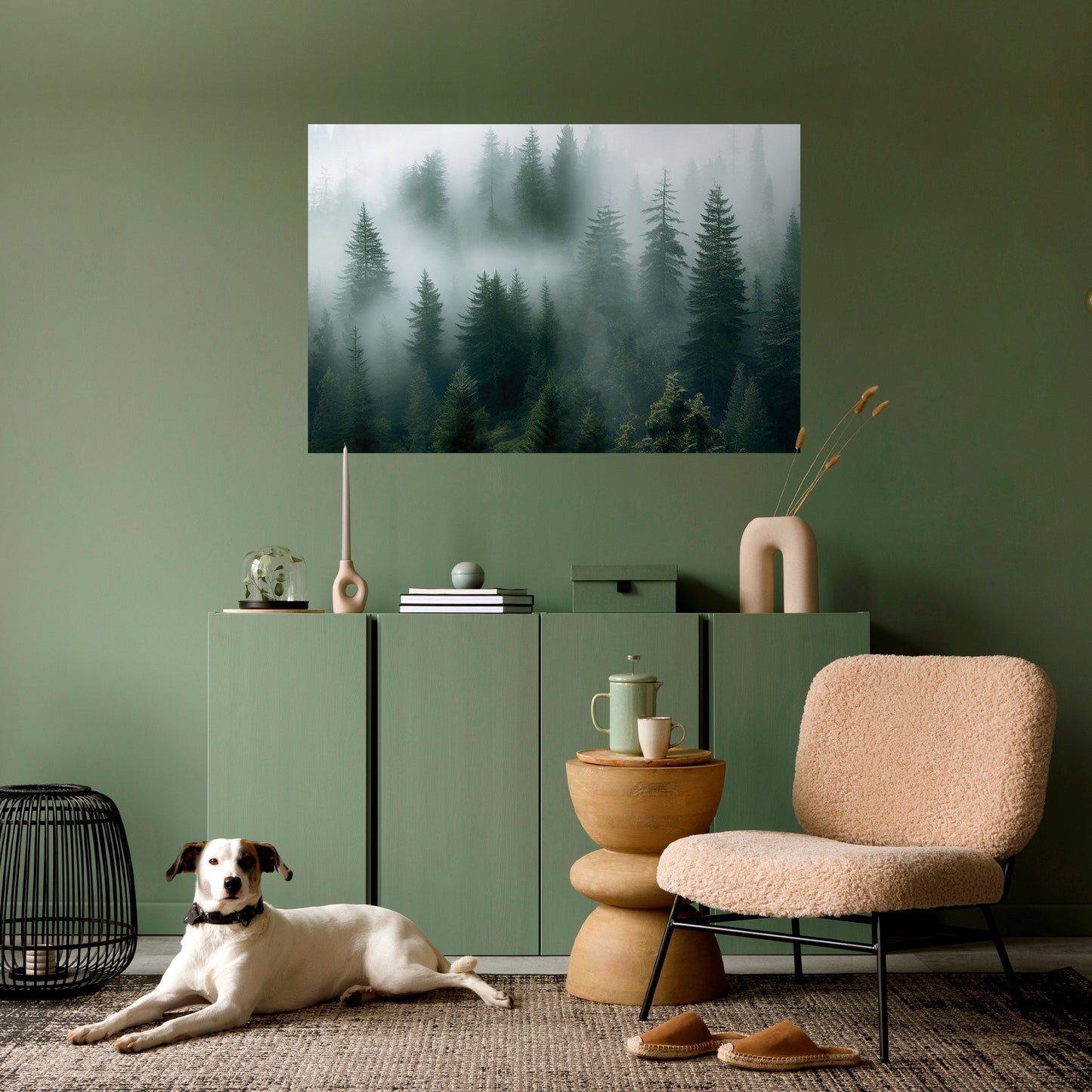 Poster orizzontale staccabile e attaccabile FOGGY CREST