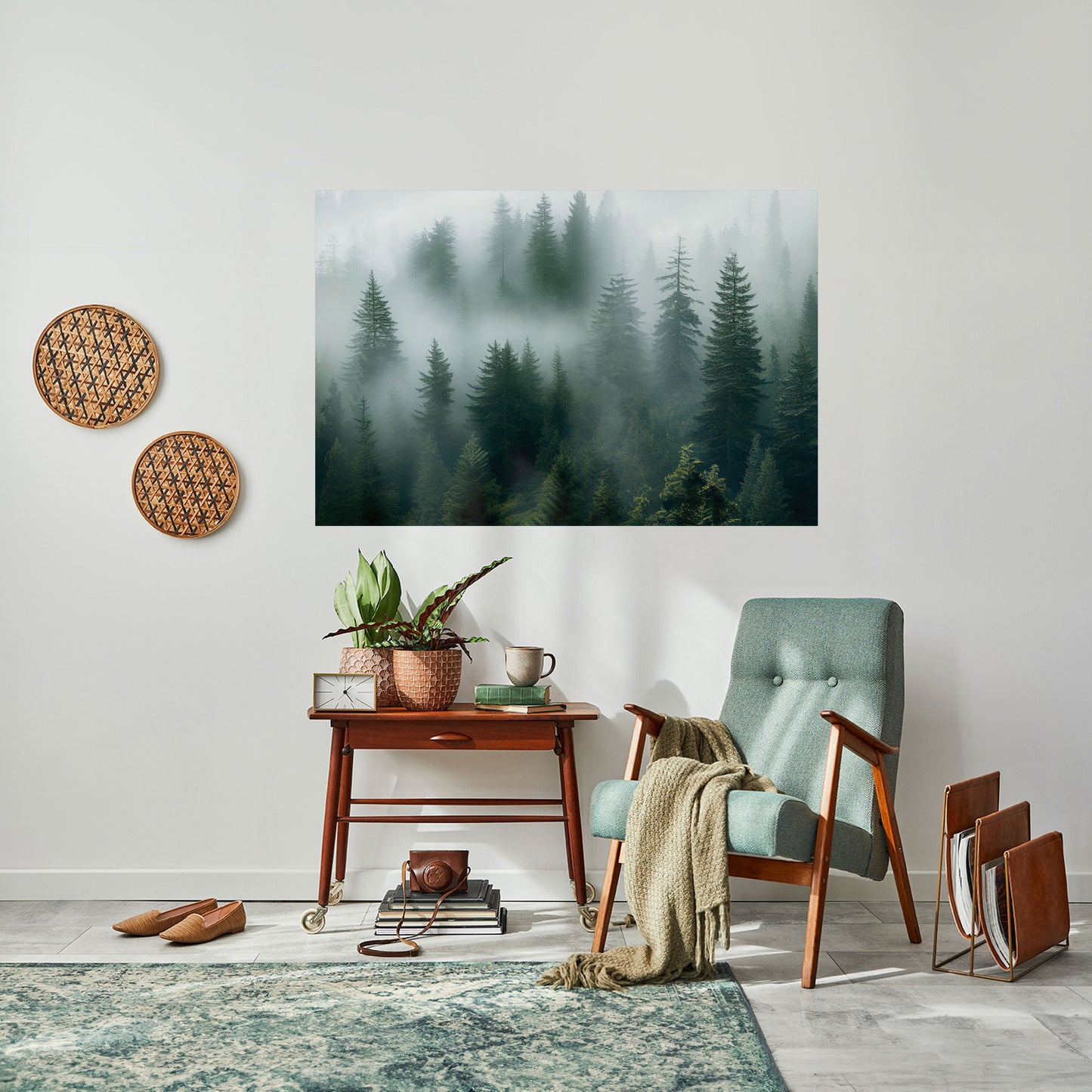 Poster orizzontale staccabile e attaccabile FOGGY CREST