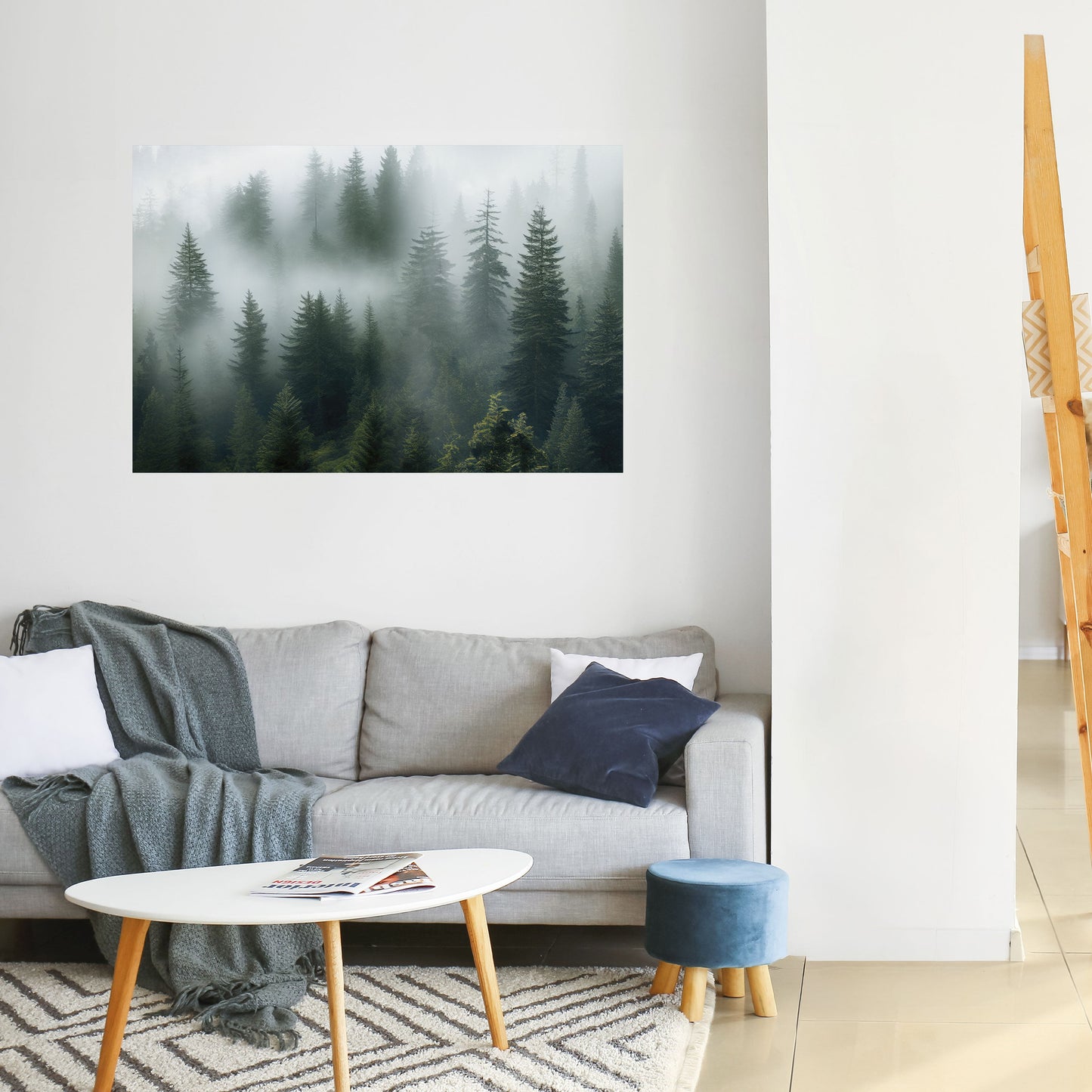 Poster orizzontale staccabile e attaccabile FOGGY CREST