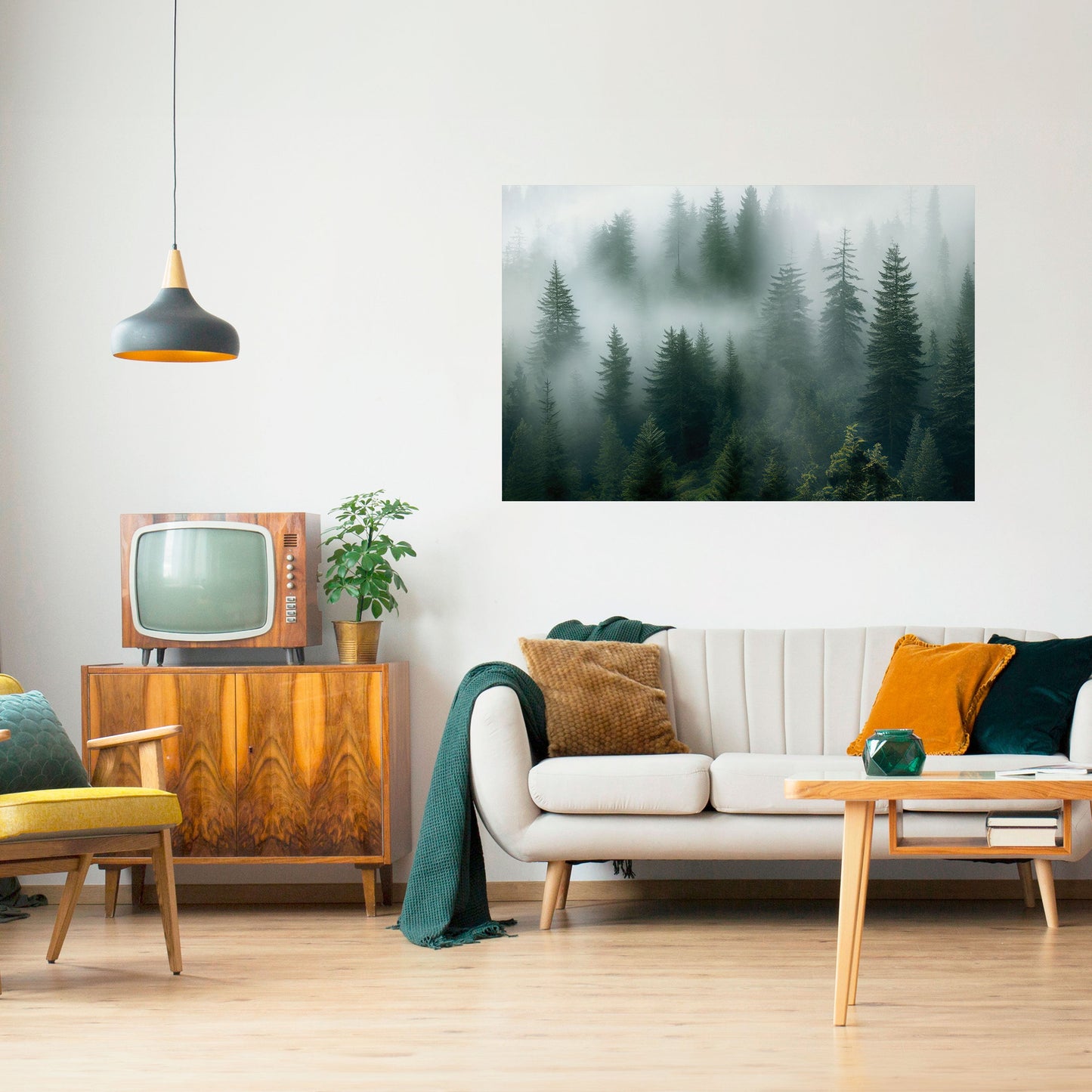 Poster orizzontale staccabile e attaccabile FOGGY CREST