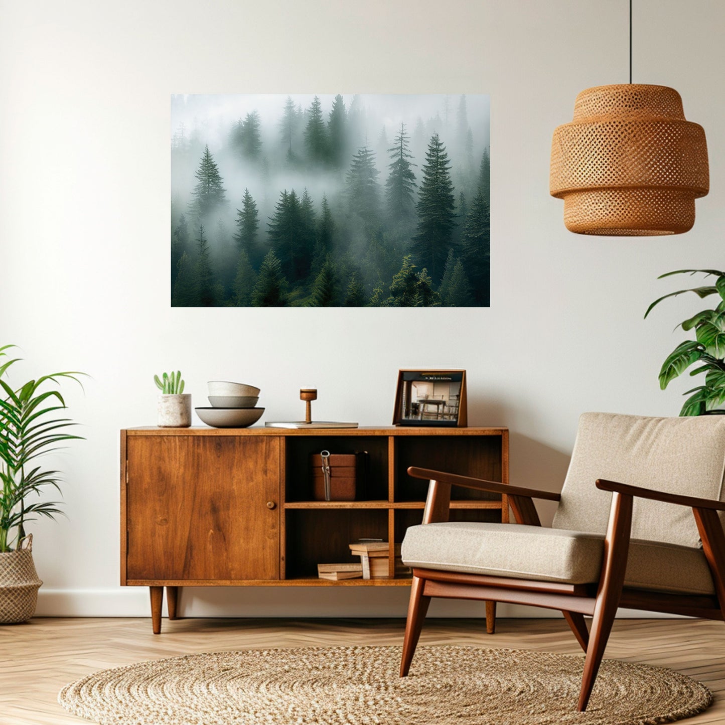 Poster orizzontale staccabile e attaccabile FOGGY CREST