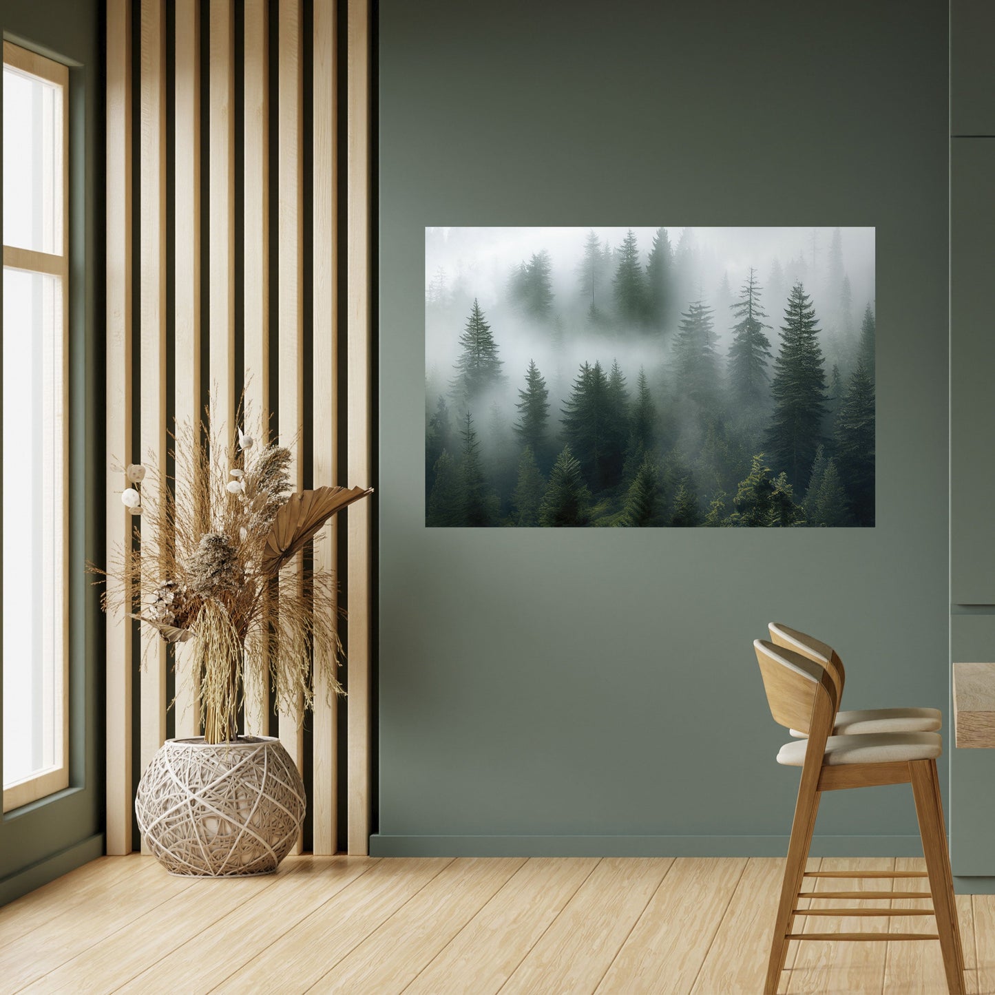 Poster orizzontale staccabile e attaccabile FOGGY CREST