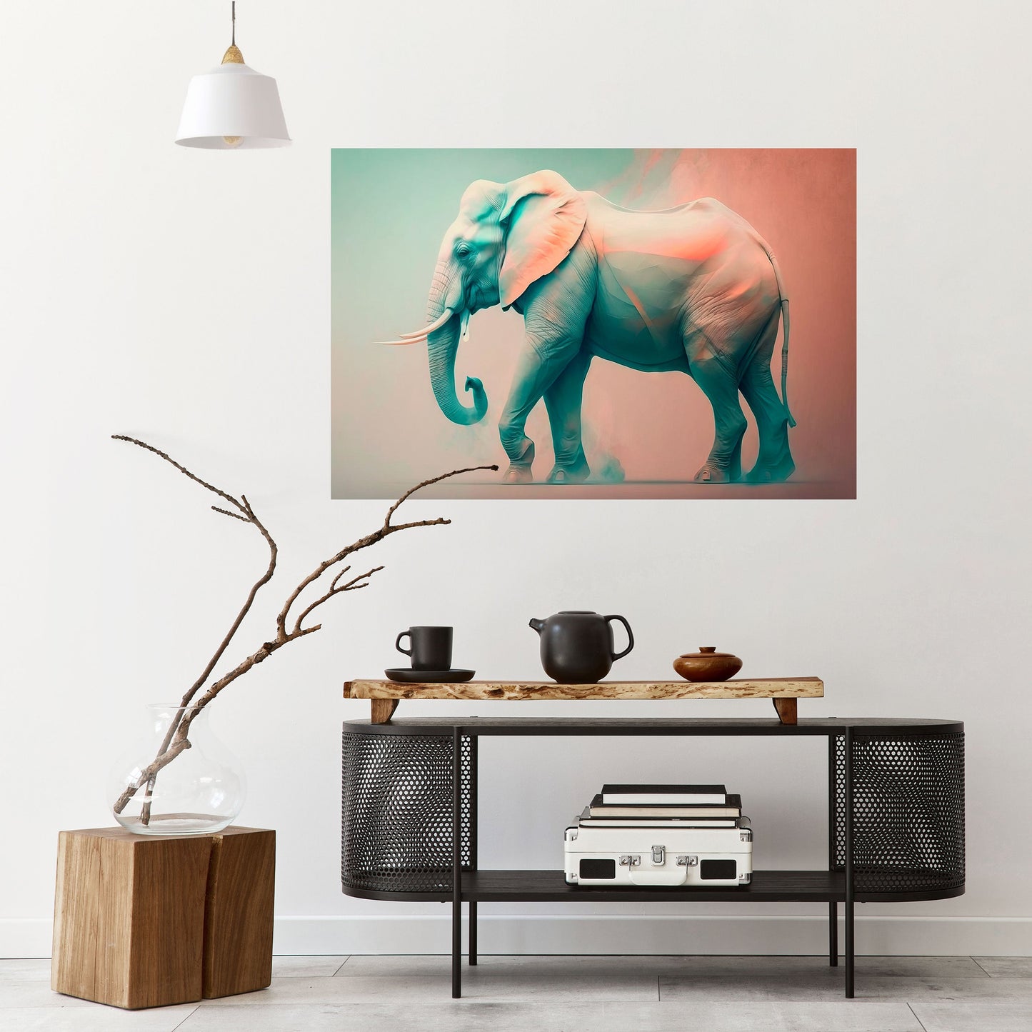 Poster orizzontale HOLO GIANT staccabile e attaccabile