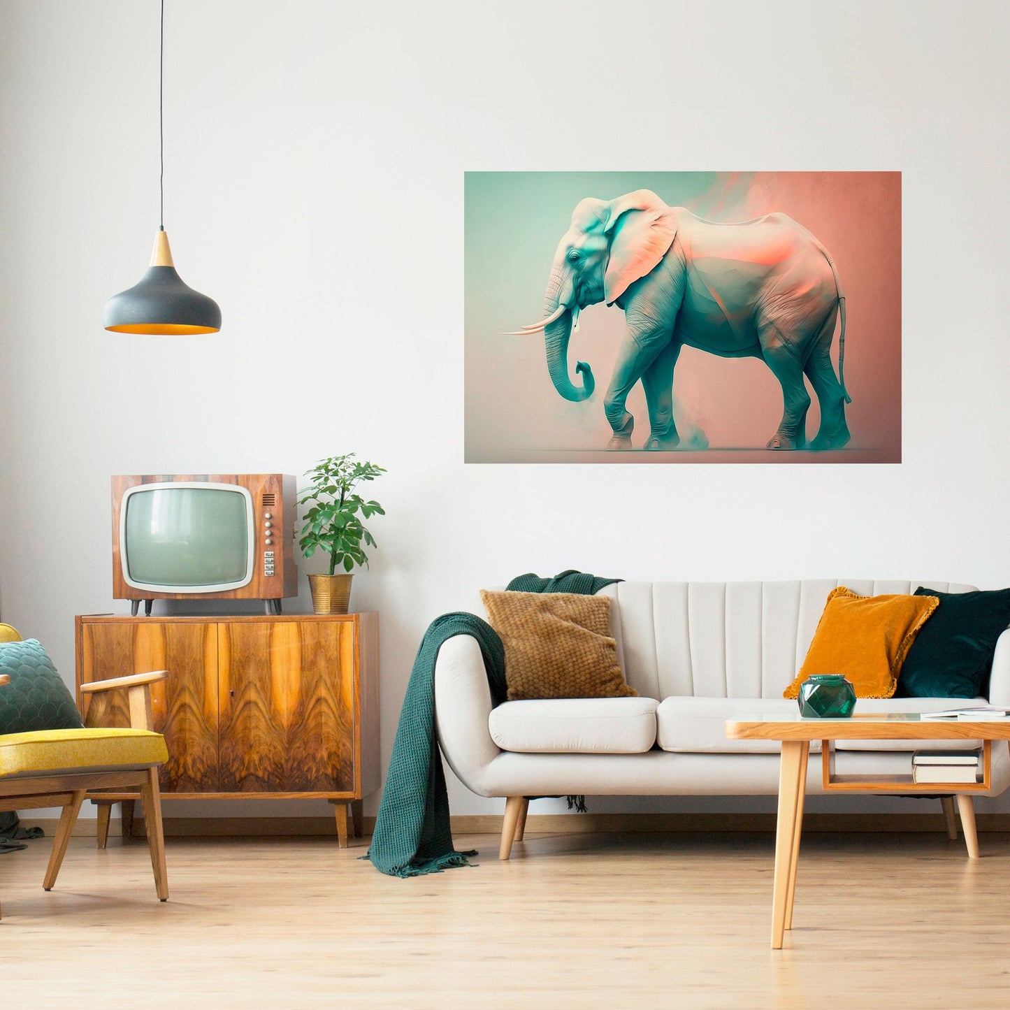Poster orizzontale HOLO GIANT staccabile e attaccabile