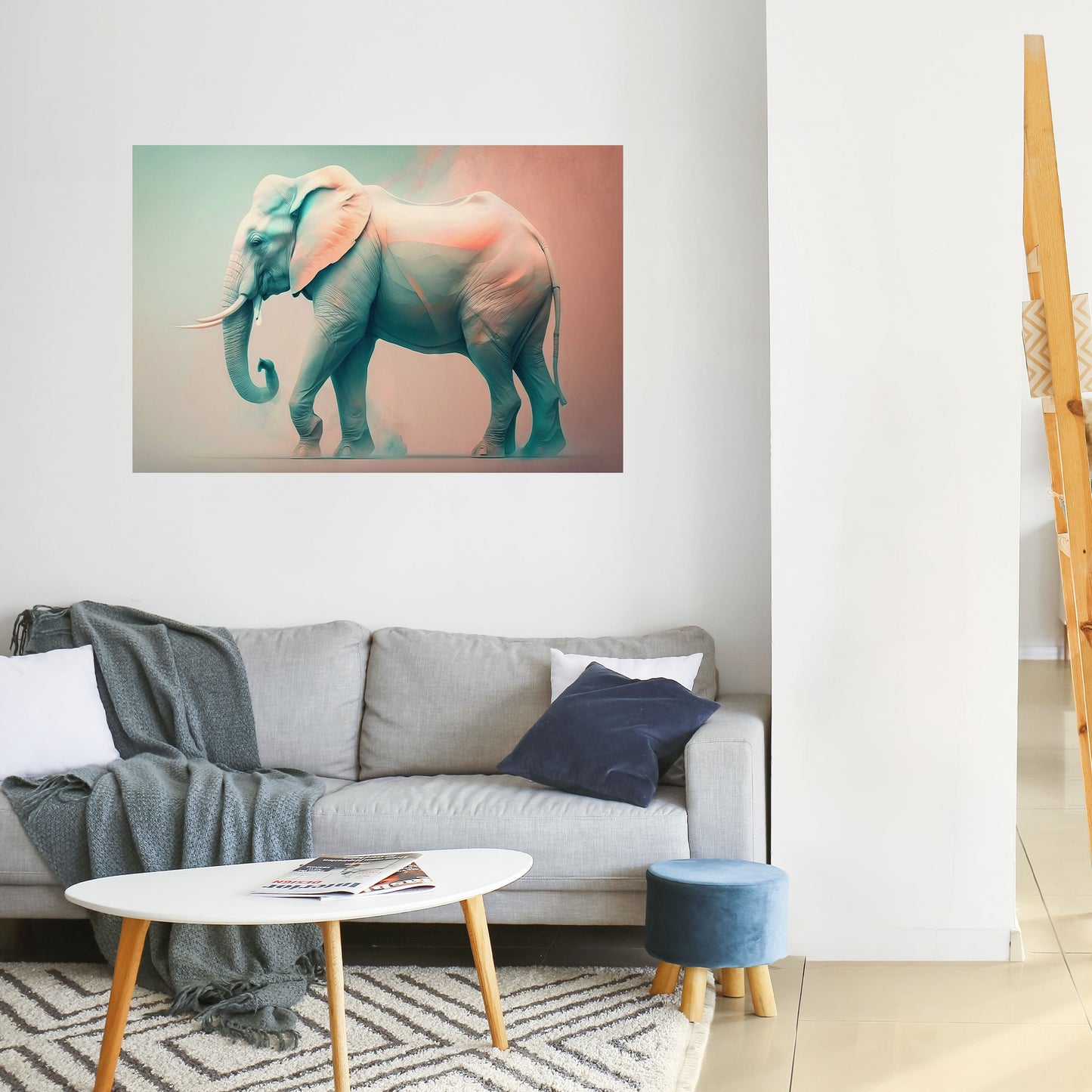 Poster orizzontale HOLO GIANT staccabile e attaccabile