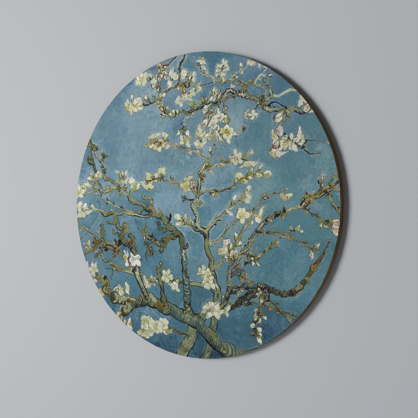 Arte murale rotonda "FIORE DI MANDORLO"