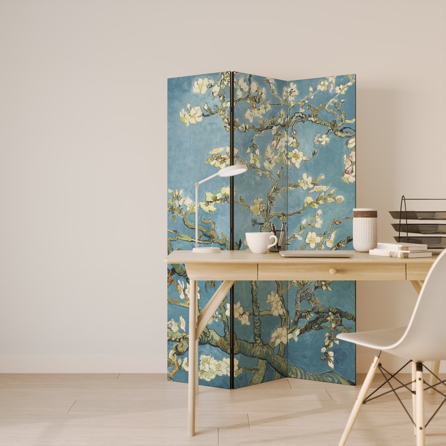 ALMOND BLOSSOM - Divisorio decorativo per ambienti a 3 pannelli