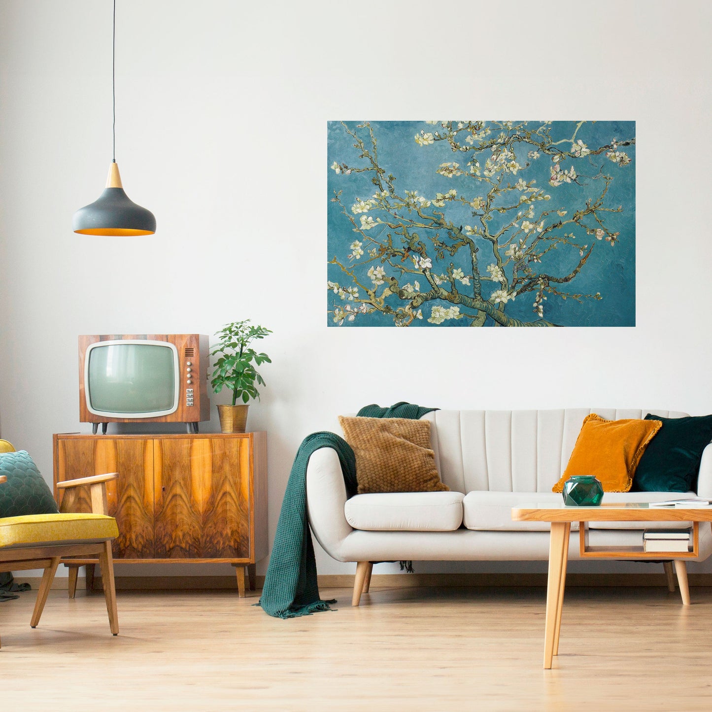 Poster orizzontale stacca e attacca "FIORI DI MANDORLO"