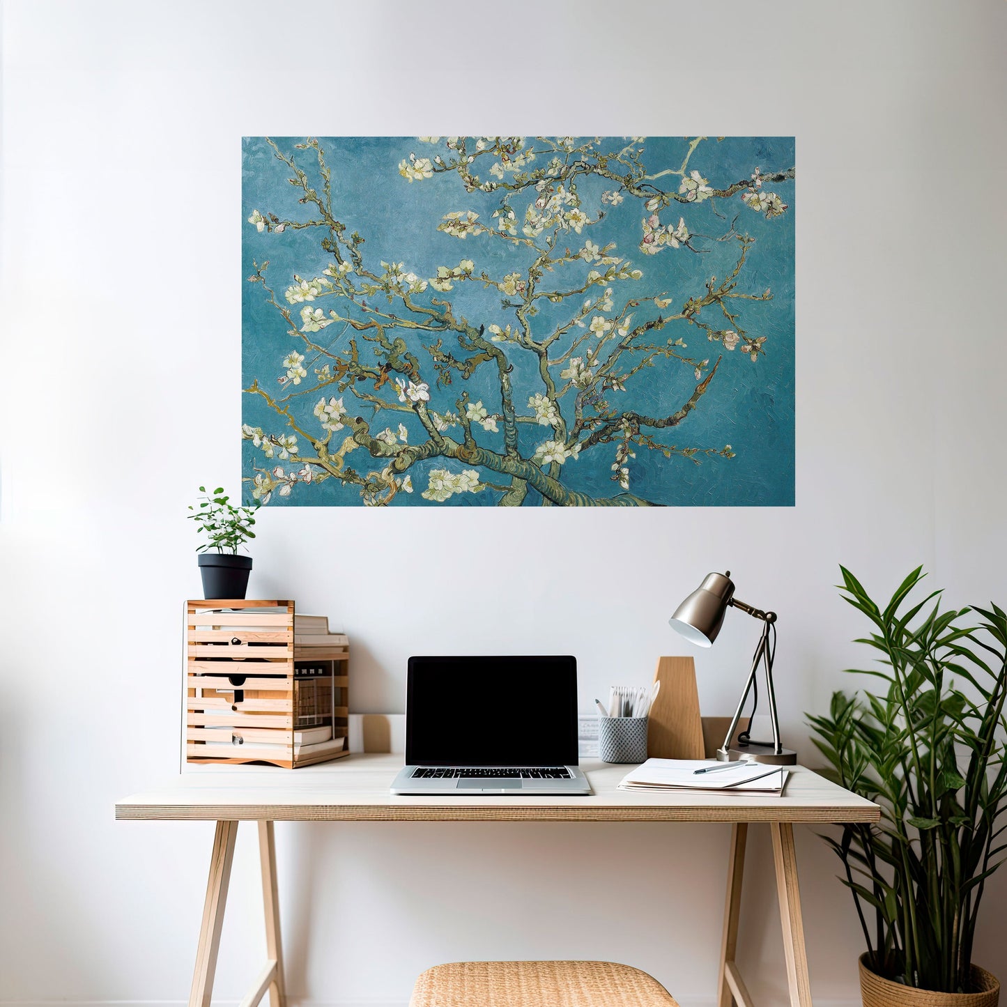 Poster orizzontale stacca e attacca "FIORI DI MANDORLO"