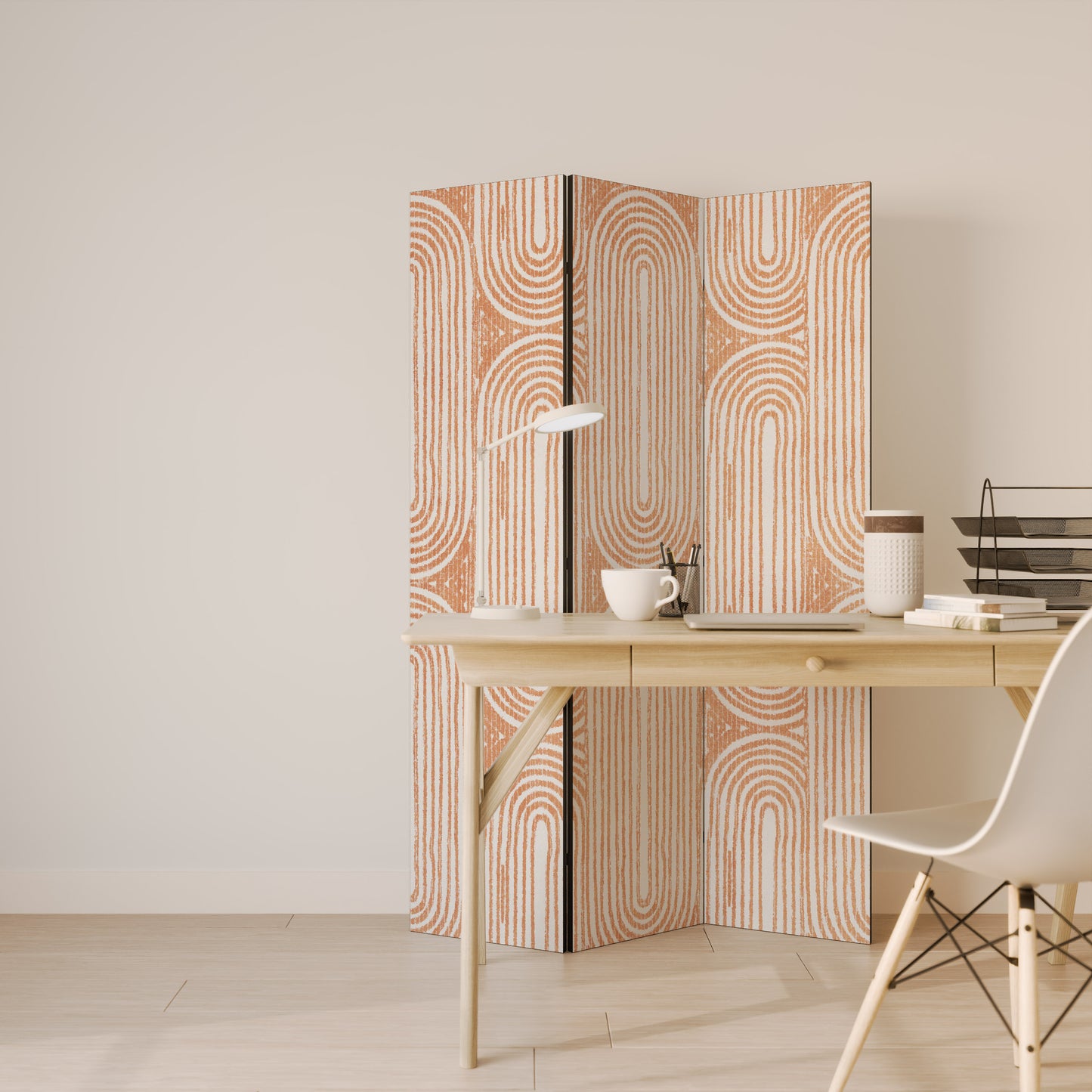 Divisorio decorativo per ambienti GEOMETRIC GLEAM a 3 pannelli