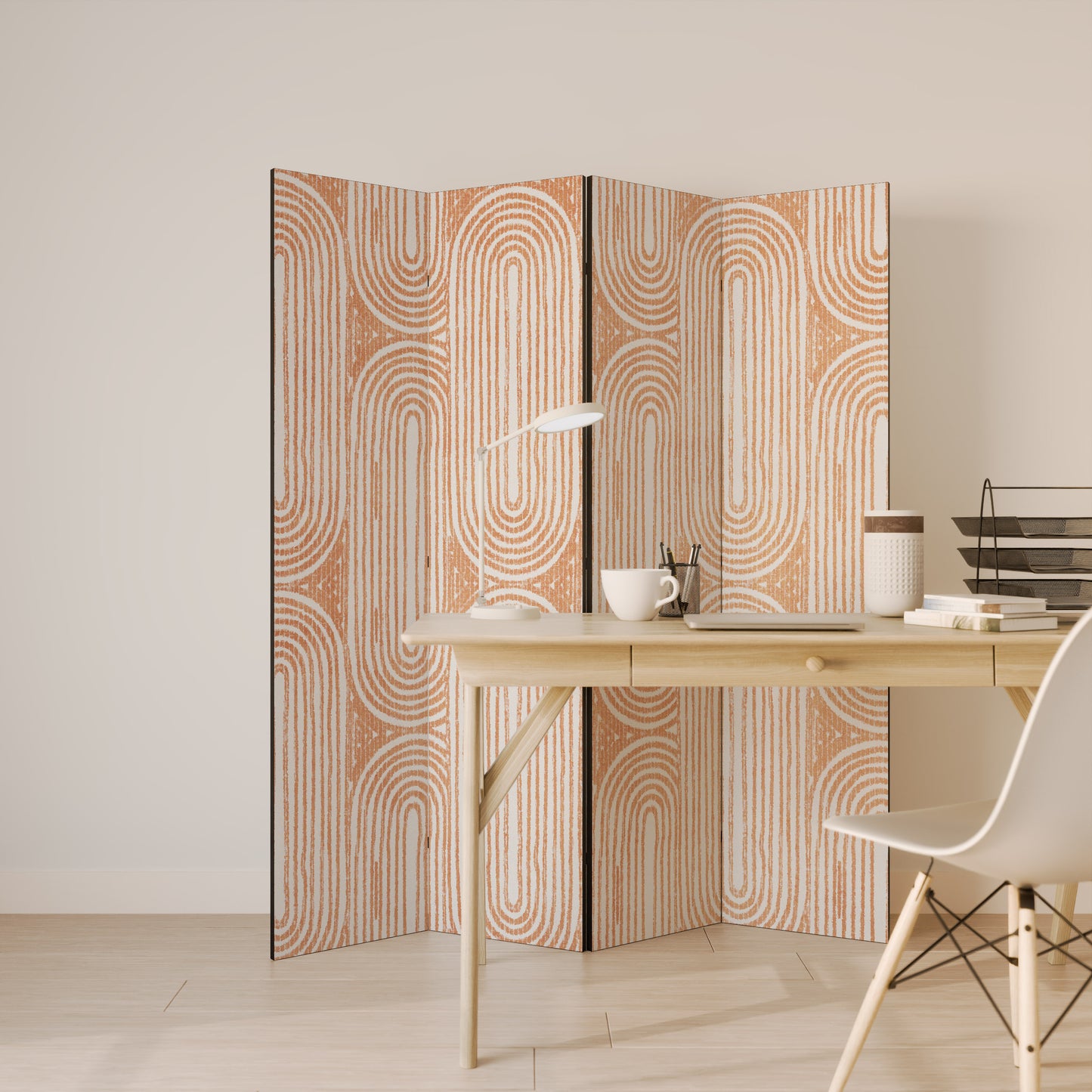 Divisorio decorativo per ambienti GEOMETRIC GLEAM a 4 pannelli