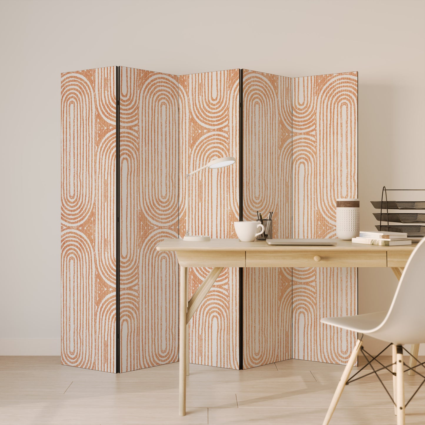 Divisorio decorativo per ambienti GEOMETRIC GLEAM a 5 pannelli