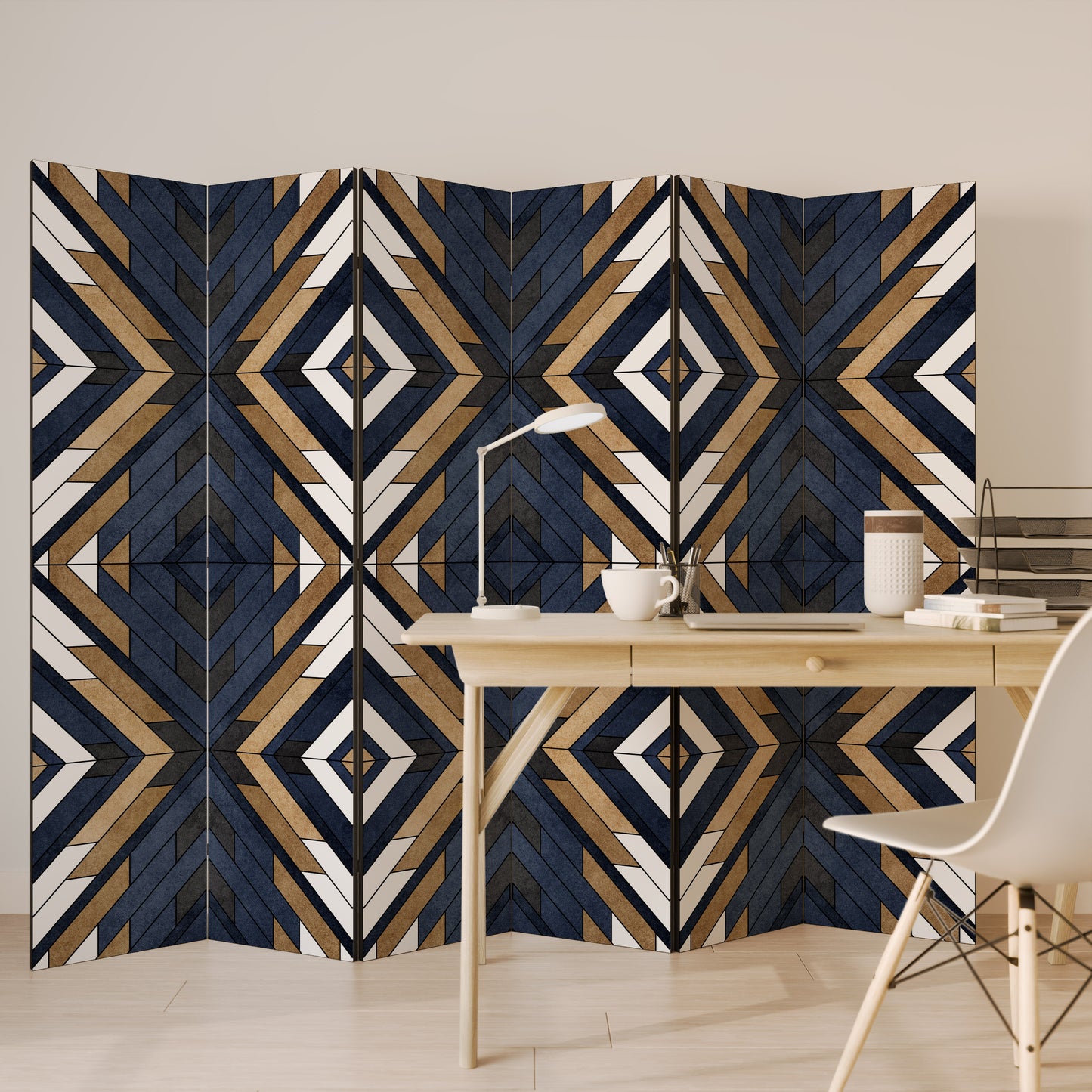 GEOMETRIA ARTISTICA Divisorio decorativo per ambienti a 6 pannelli