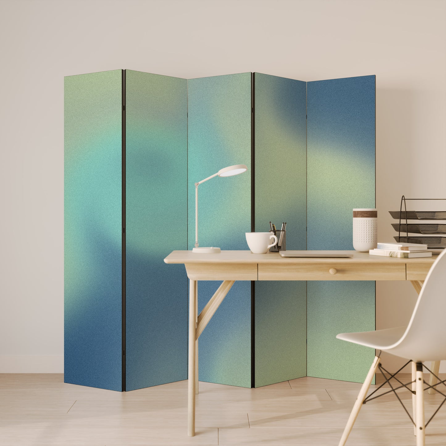 SVELATE LE TONALITÀ ETEREE Divisorio decorativo a 5 pannelli