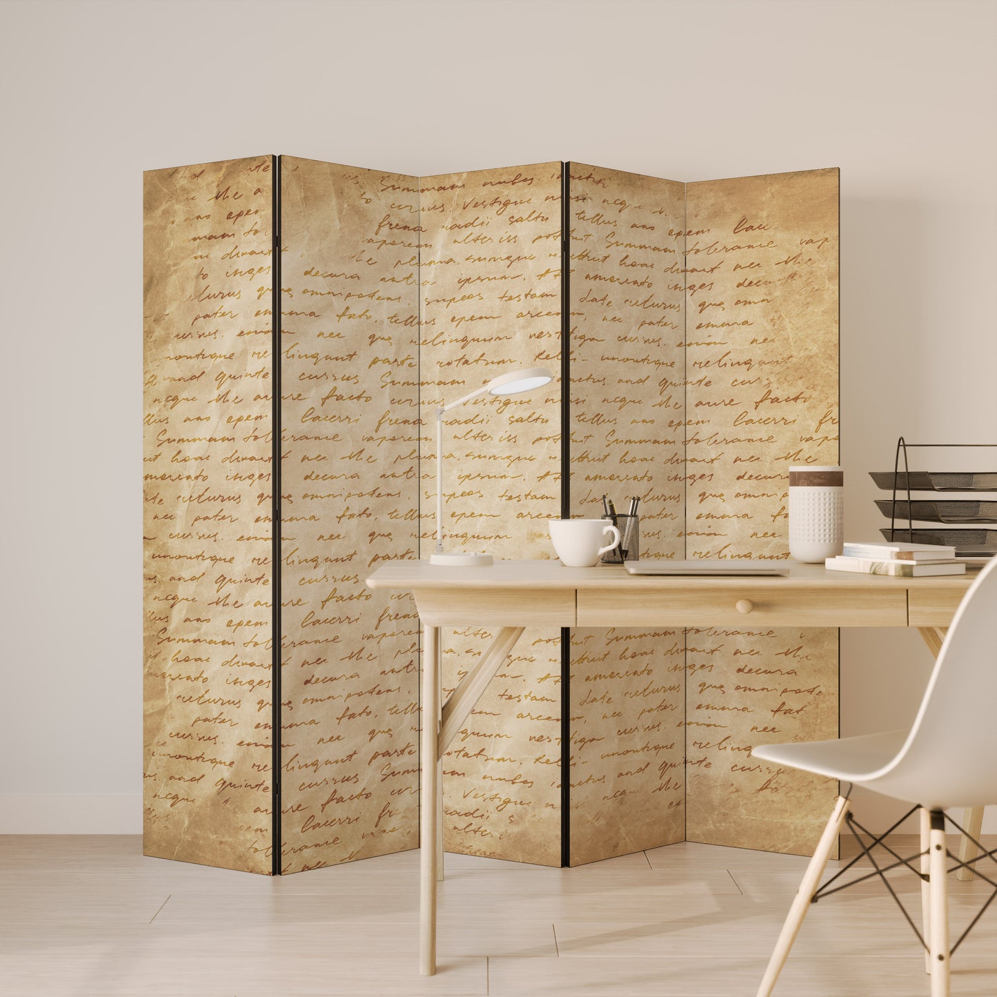 PAGINE DI MEMORIA Divisorio decorativo per ambienti a 5 pannelli