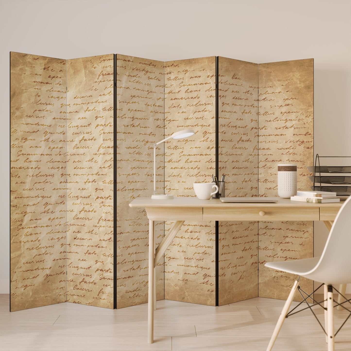 PAGINE DI MEMORIA Divisorio decorativo per ambienti a 6 pannelli