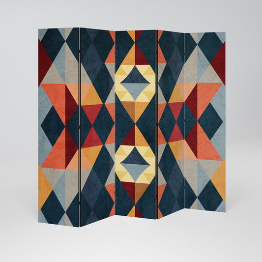 CRACKED ILLUSION Divisorio decorativo per ambienti a 5 pannelli