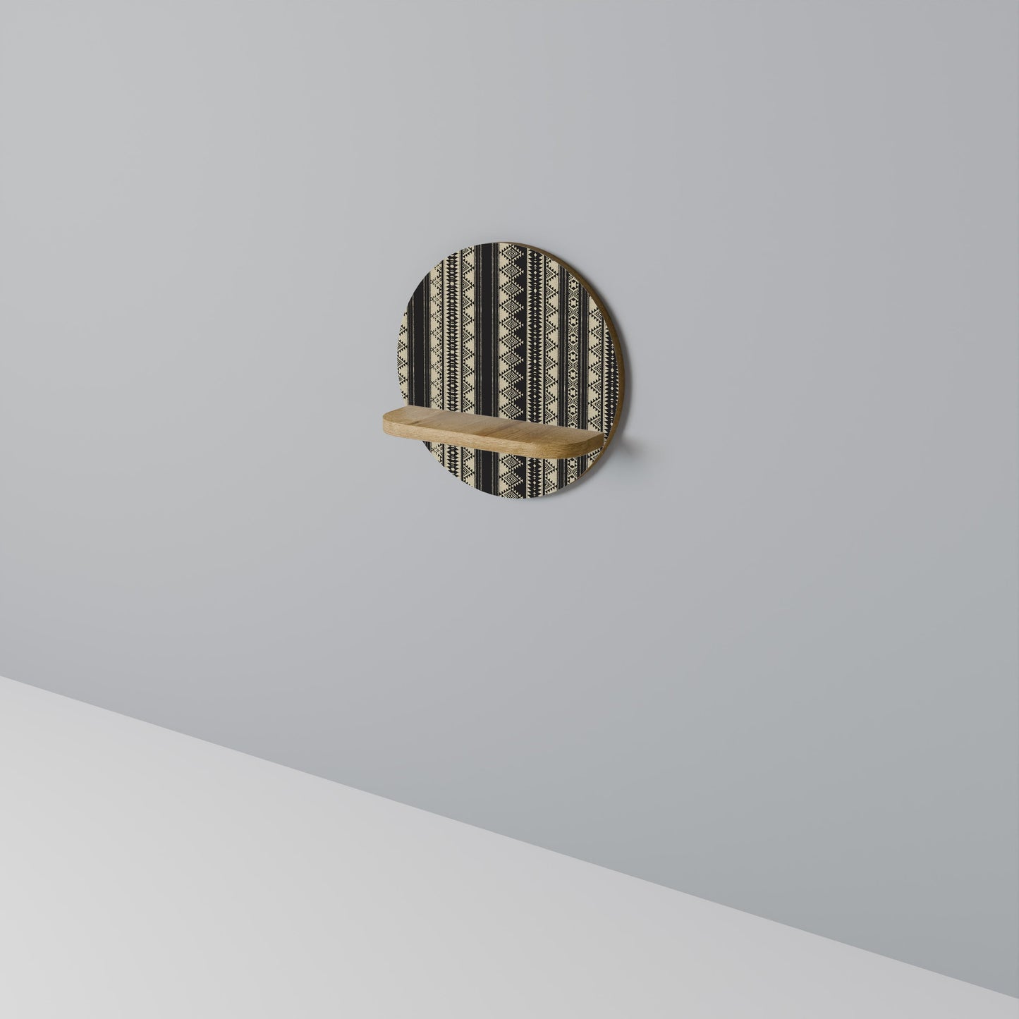 Mensola rotonda AZTEC in effetto rovere