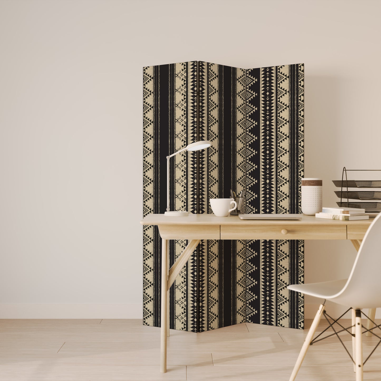 Divisorio decorativo per ambienti a 3 pannelli AZTEC