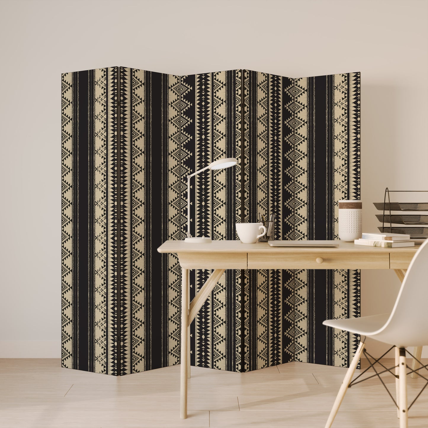 Divisorio decorativo per ambienti a 5 pannelli AZTEC