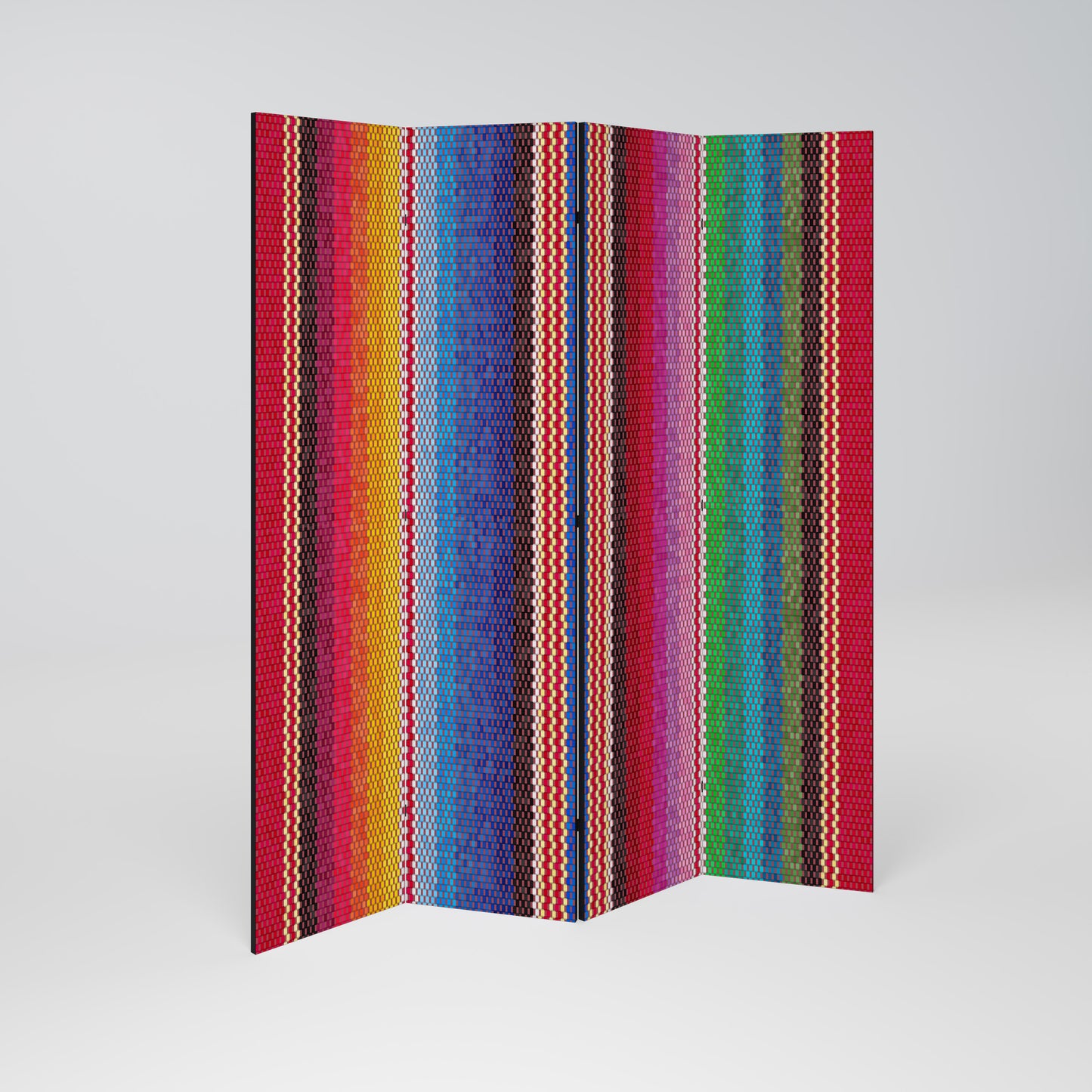 Divisorio decorativo per ambienti a 4 pannelli ETHNIC MEXICAN