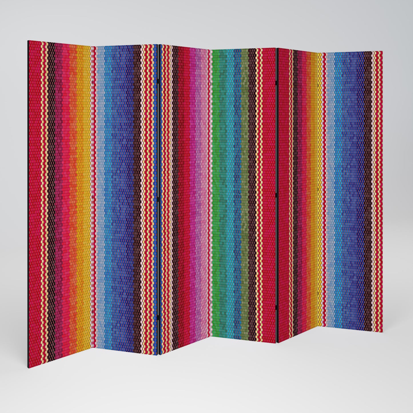 Divisorio decorativo per ambienti a 6 pannelli ETHNIC MEXICAN