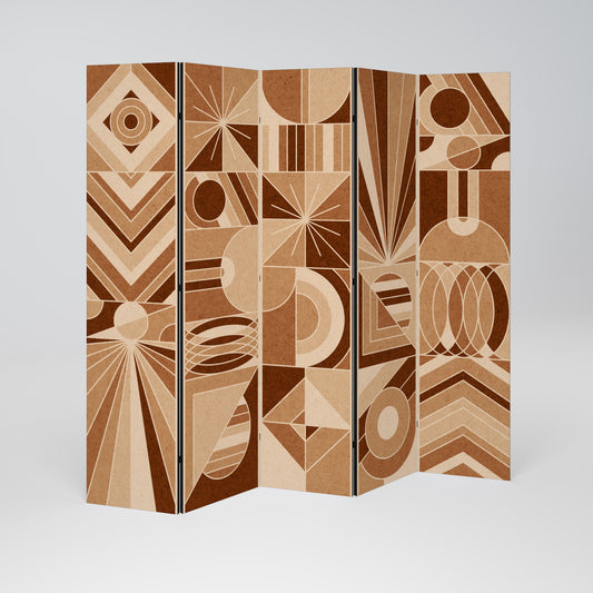 Divisorio decorativo per ambienti PRISM MOSAIC a 5 pannelli