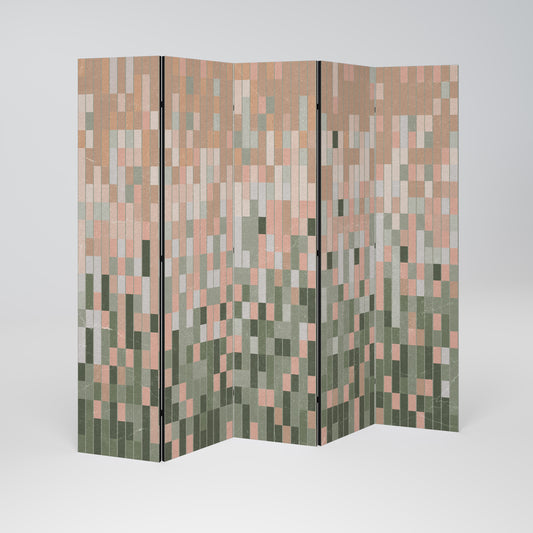 COSTRUIRE IL FUTURO Divisorio decorativo per ambienti a 5 pannelli